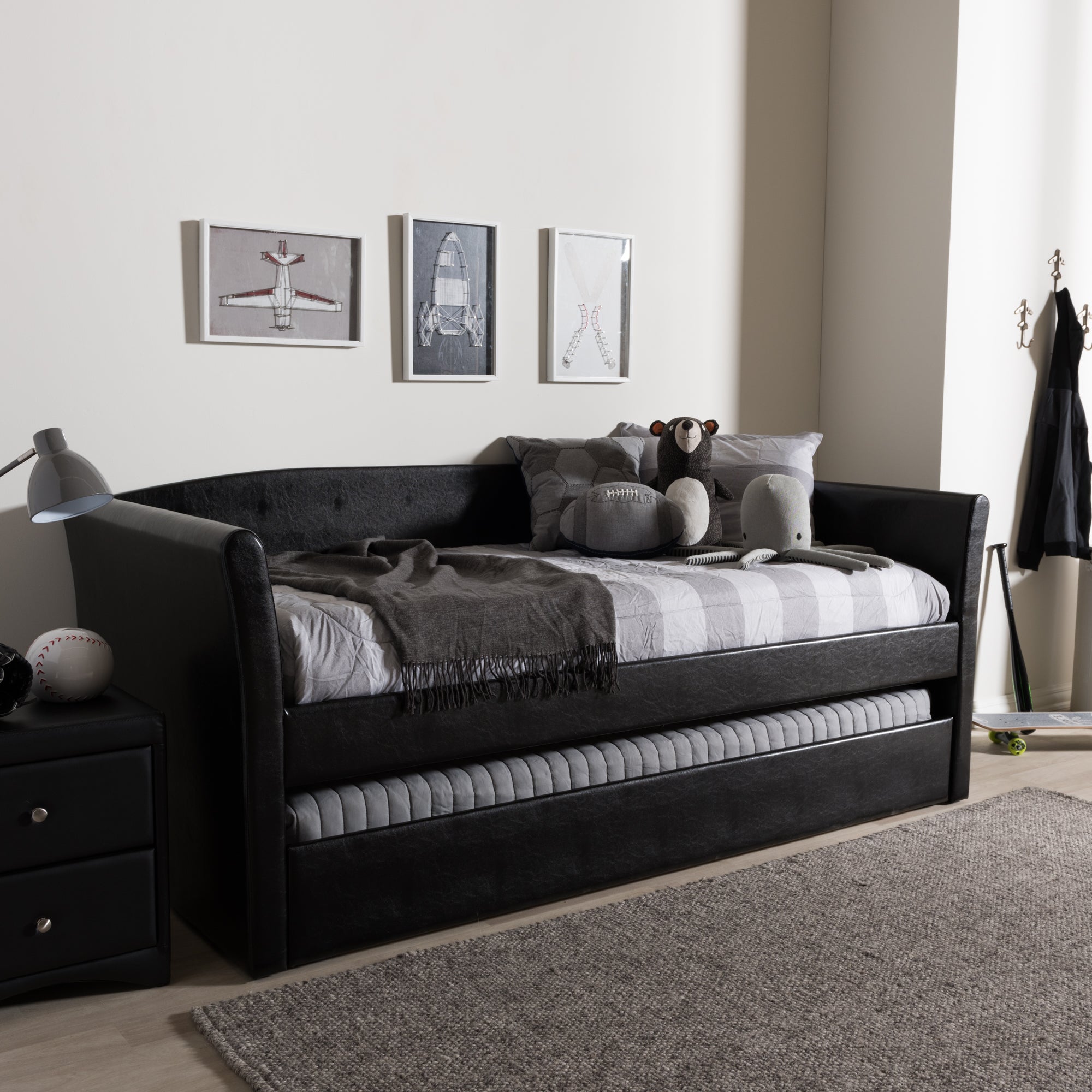 Camino Modern and Contemporary Faux Leather Upholstered Daybed