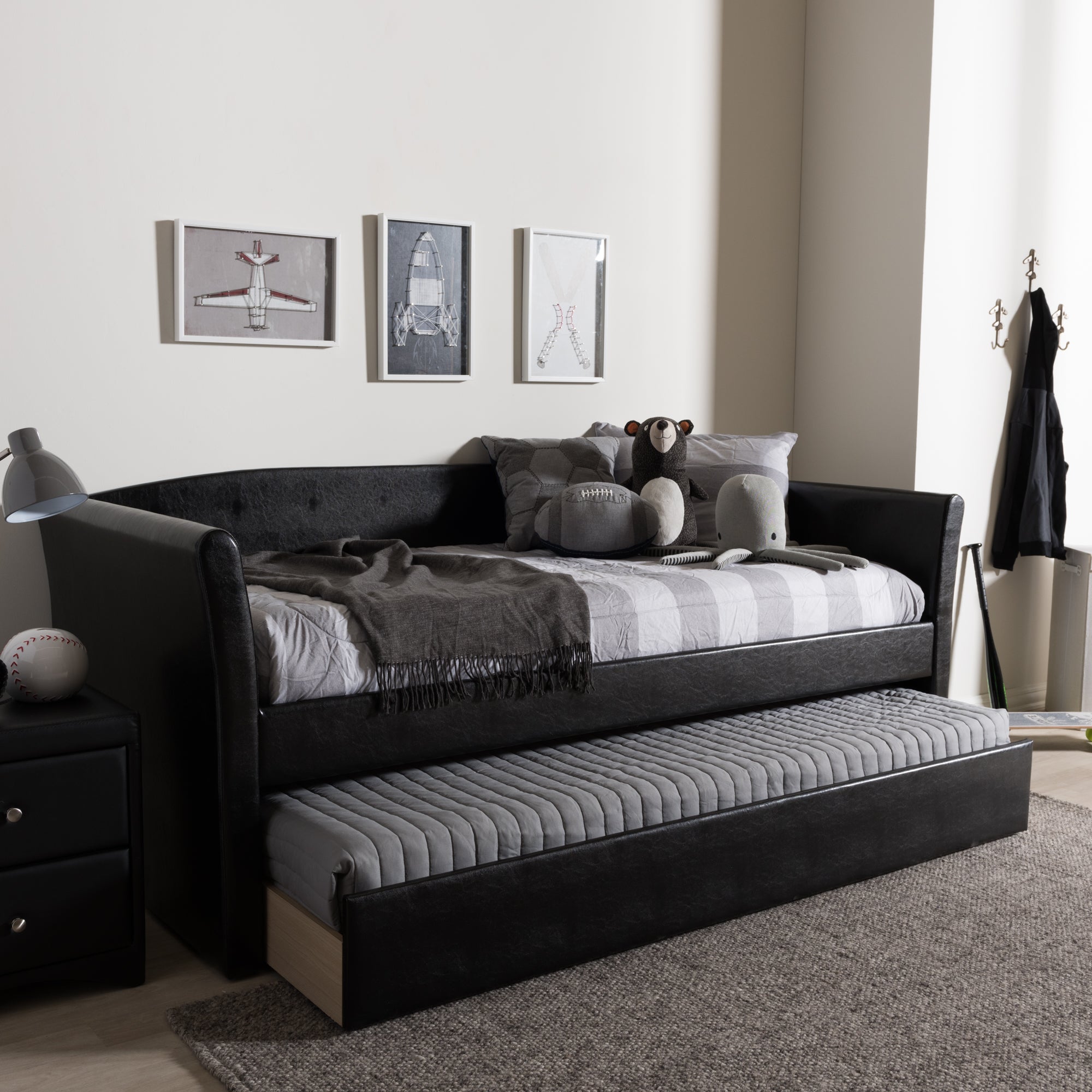 Camino Modern and Contemporary Faux Leather Upholstered Daybed