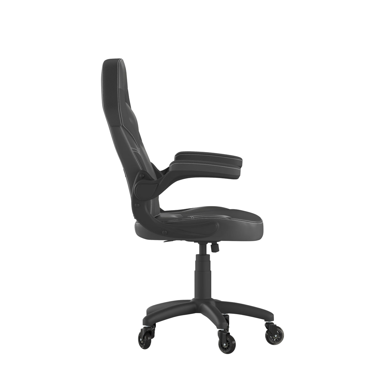 X10 Gaming Chair Racing Office Computer PC Adjustable Chair with Flip-up Arms and Transparent Roller Wheels
