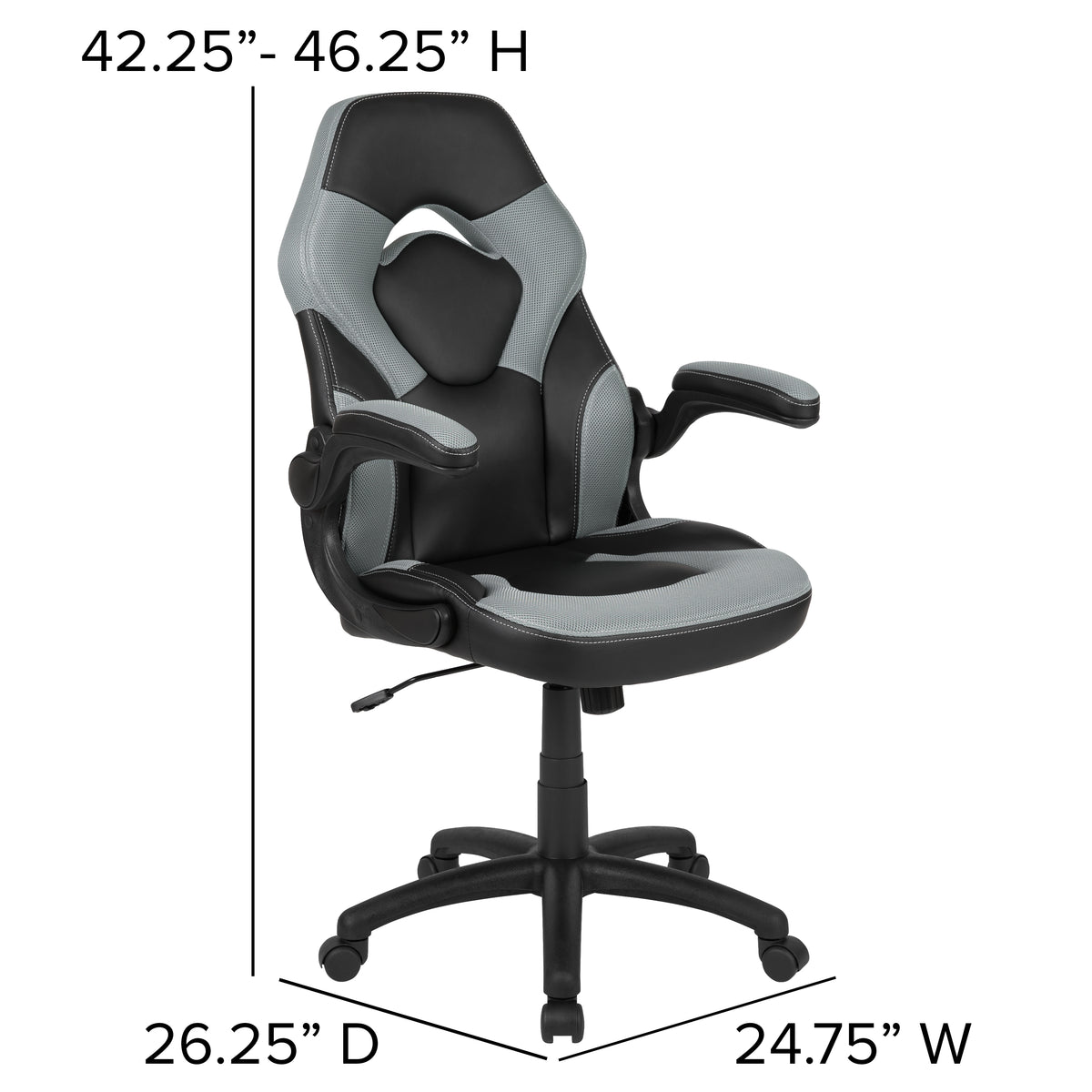 X10 Gaming Chair, Racing Style Ergonomic Office Chair, Height Adjustable Swivel Computer Chair with Flip-Up Arms