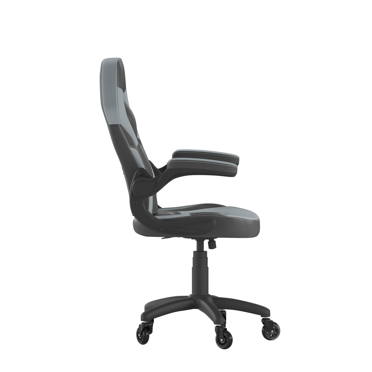 X10 Gaming Chair Racing Office Computer PC Adjustable Chair with Flip-up Arms and Transparent Roller Wheels