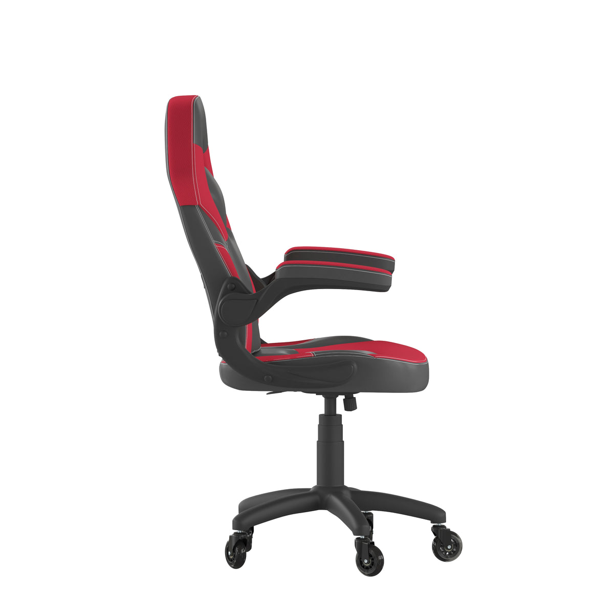 X10 Gaming Chair Racing Office Computer PC Adjustable Chair with Flip-up Arms and Transparent Roller Wheels