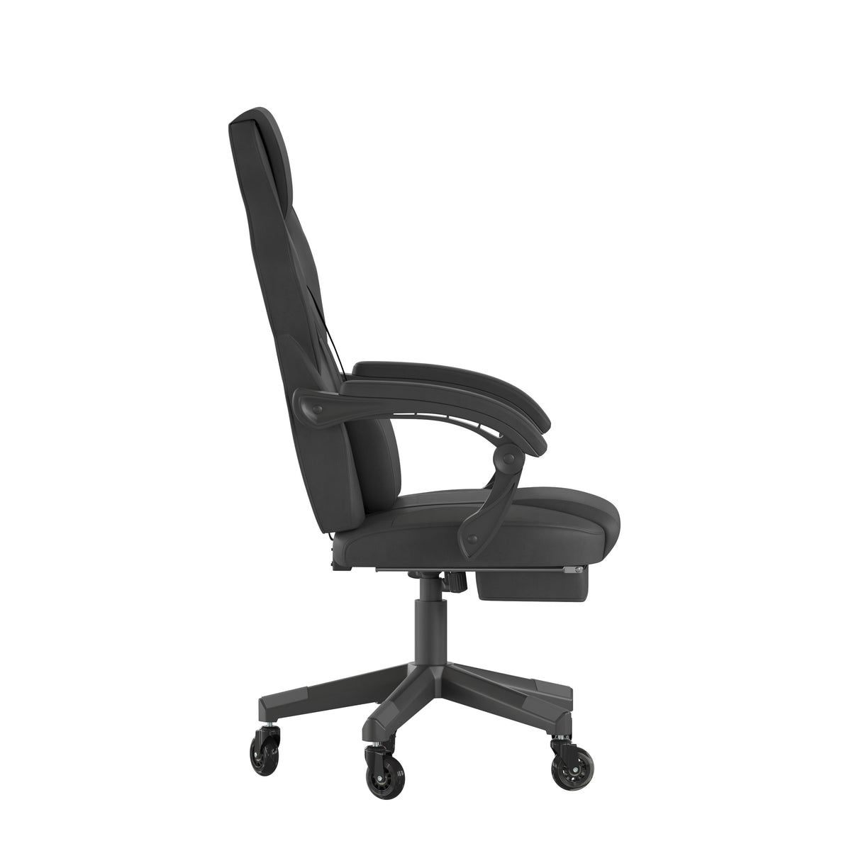 X40 Gaming Chair Racing Computer Chair with Fully Reclining Back/Arms and Transparent Roller Wheels, Slide-Out Footrest