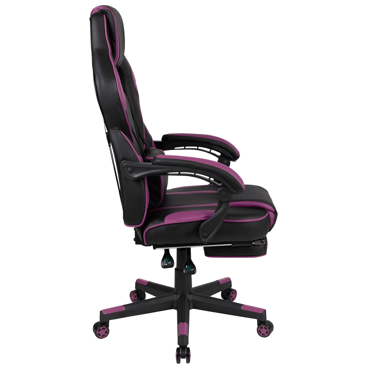 X40 Gaming Chair Racing Ergonomic Computer Chair with Fully Reclining Back/Arms, Slide-Out Footrest, Massaging Lumbar