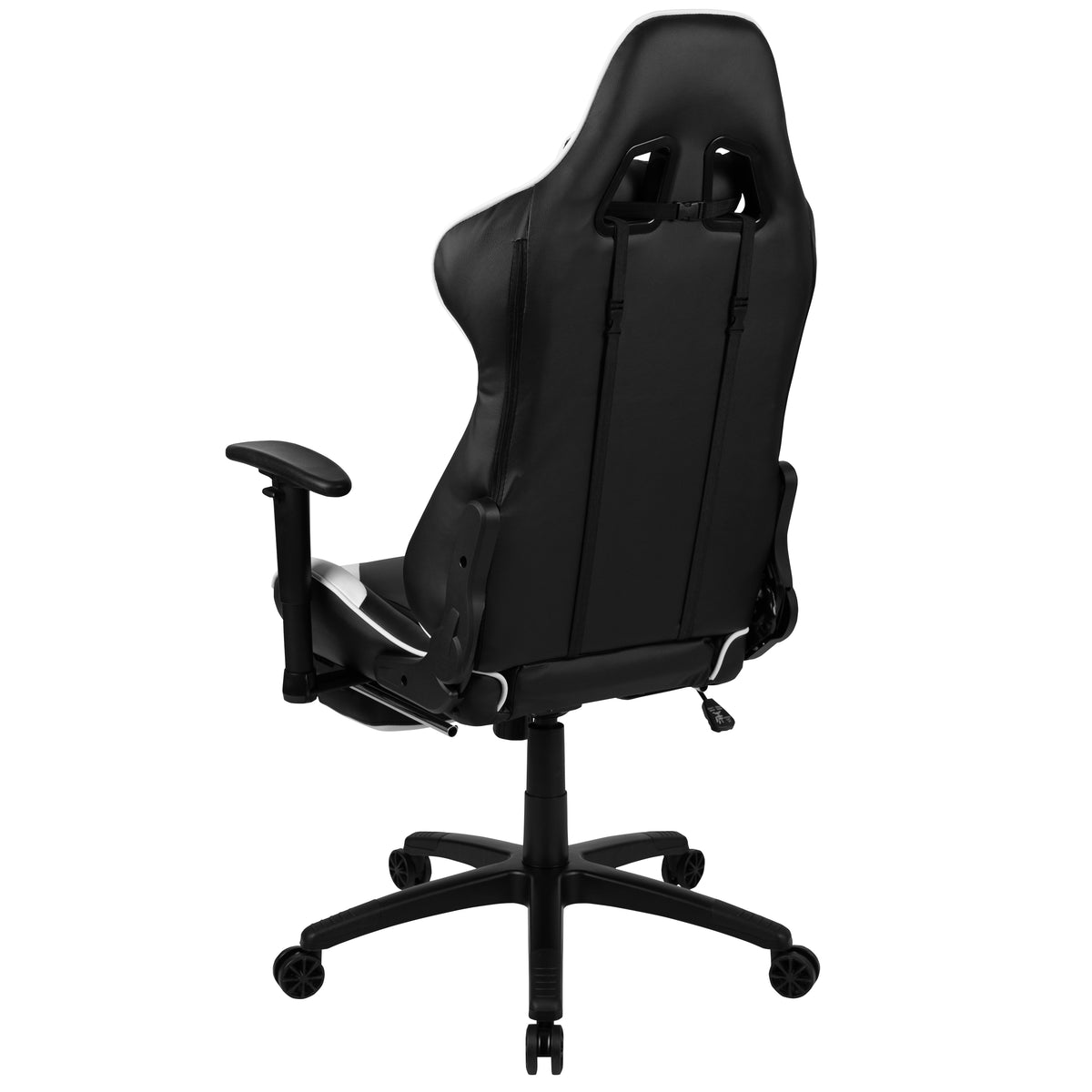 X30 Gaming Chair Racing Office Ergonomic Computer Chair with Fully Reclining Back and Slide-Out Footrest in LeatherSoft