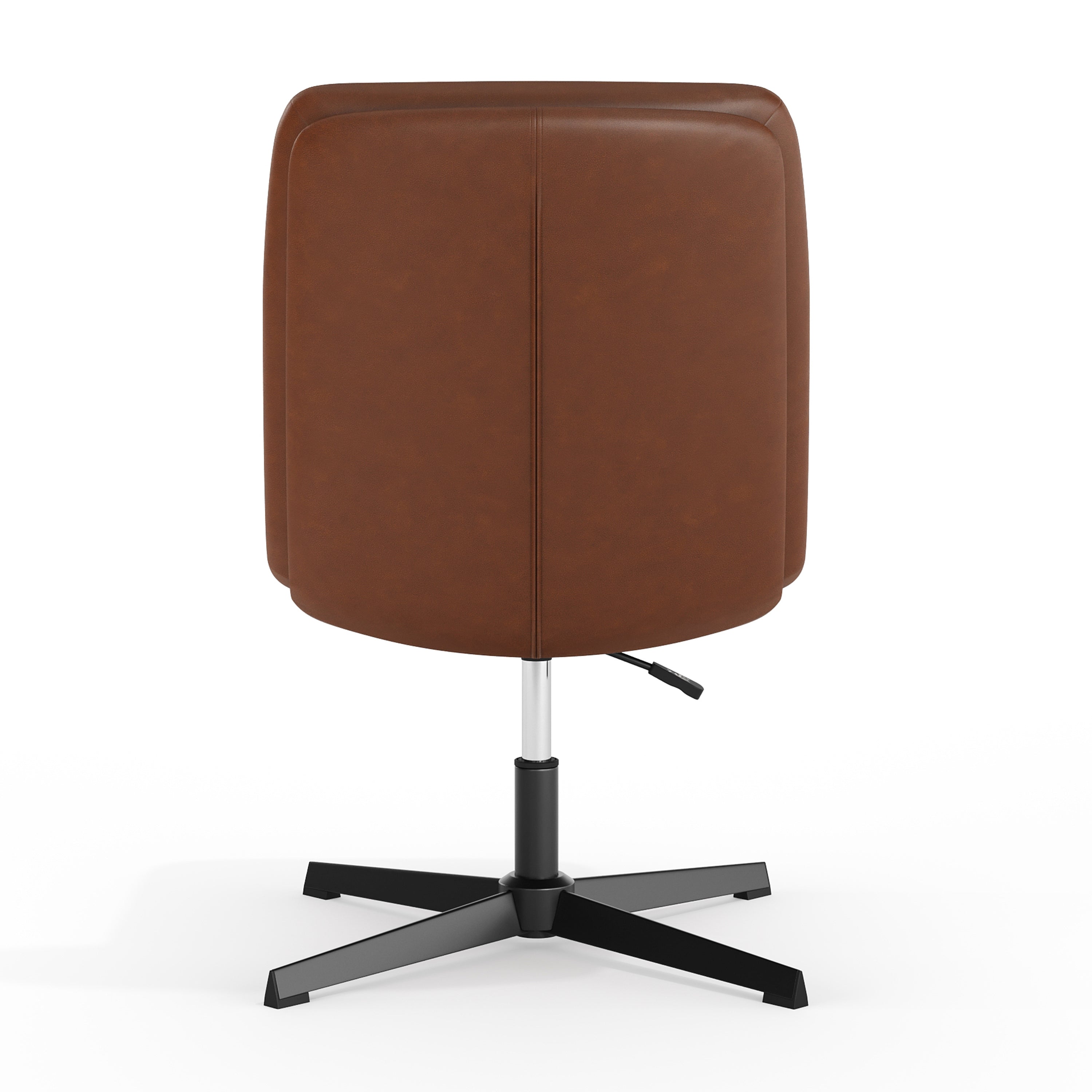 Chloe Commercial Mid-Back Padded Upholstered Armless Stationary Task Office Chair with Adjustable Height, Swivel Function, and Frame