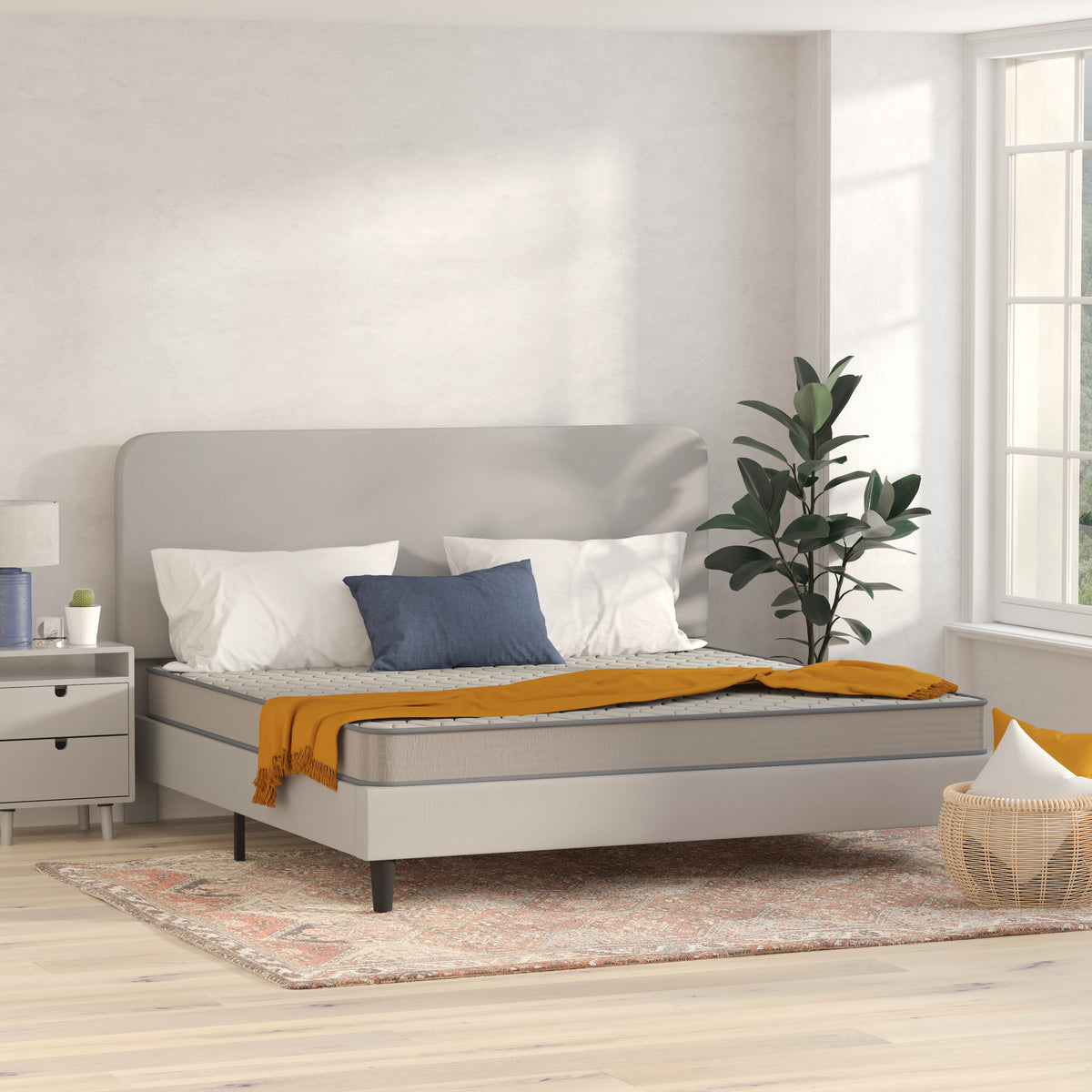 Capri Comfortable Sleep CertiPUR-US Certified Spring Mattress, Mattress in a Box