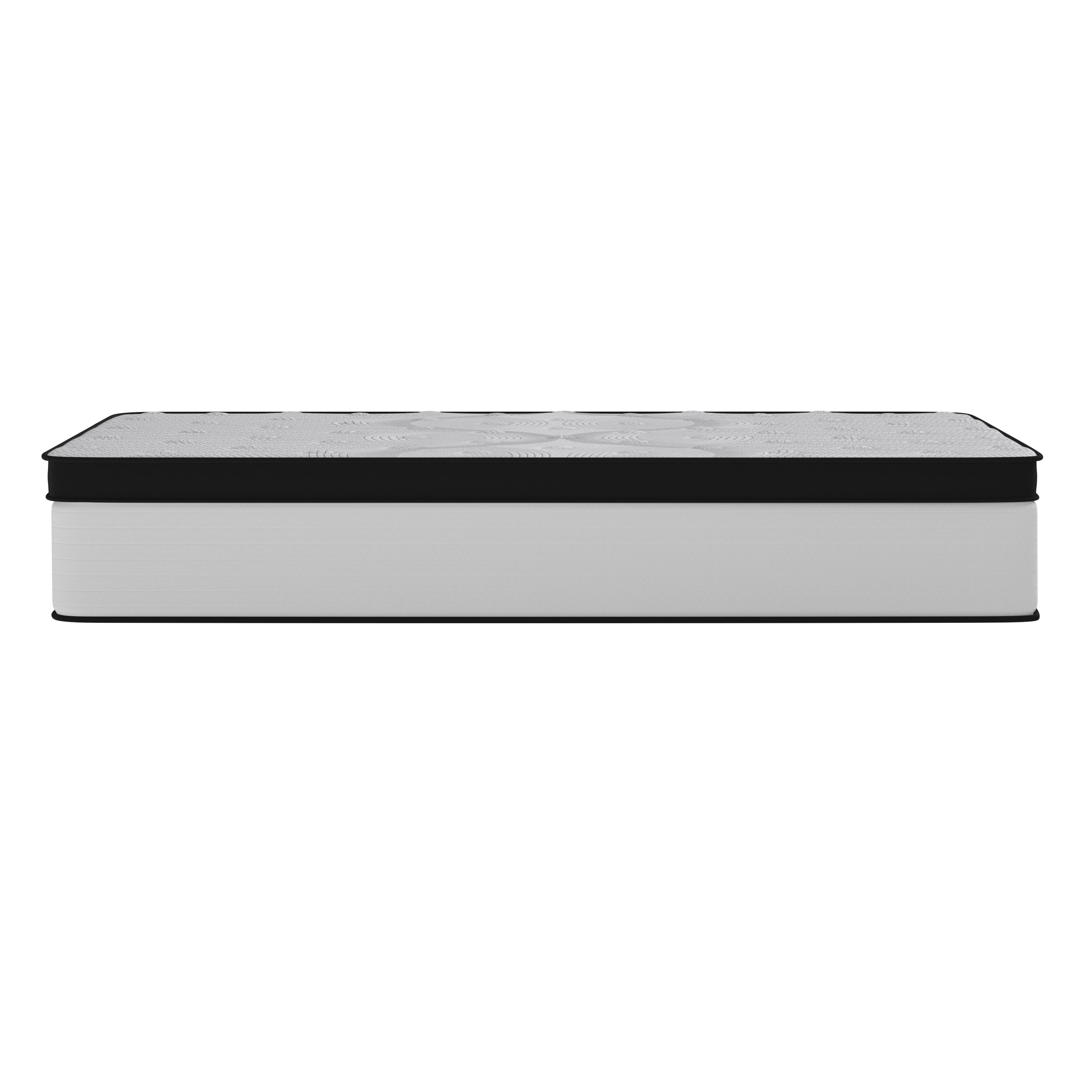Capri Comfortable Sleep Firm 12 Inch CertiPUR-US Certified Hybrid Pocket Spring Mattress, Extra Firm Feel, Durable Support, Mattress in a Box