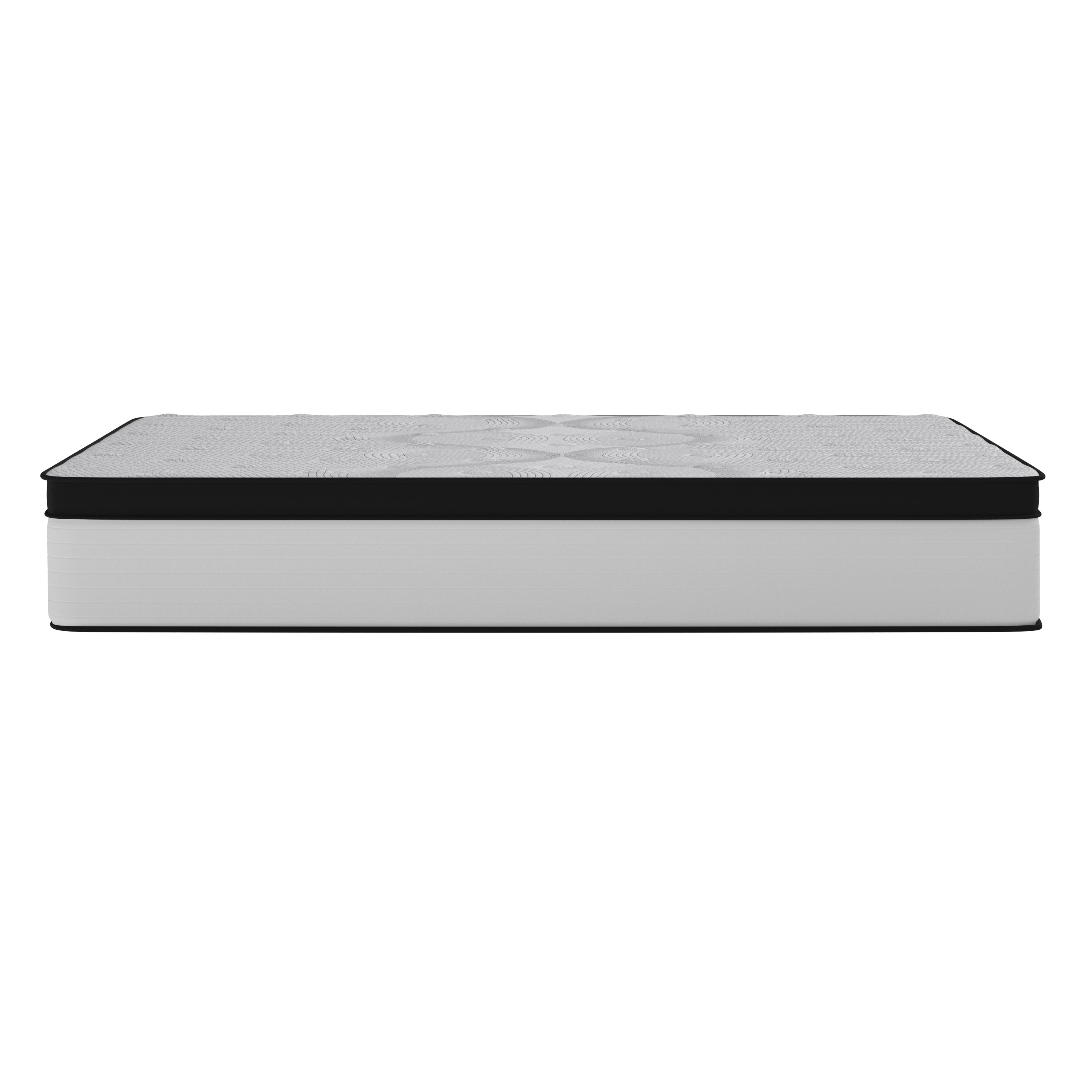 Capri Comfortable Sleep Firm 12 Inch CertiPUR-US Certified Hybrid Pocket Spring Mattress, Extra Firm Feel, Durable Support, Mattress in a Box