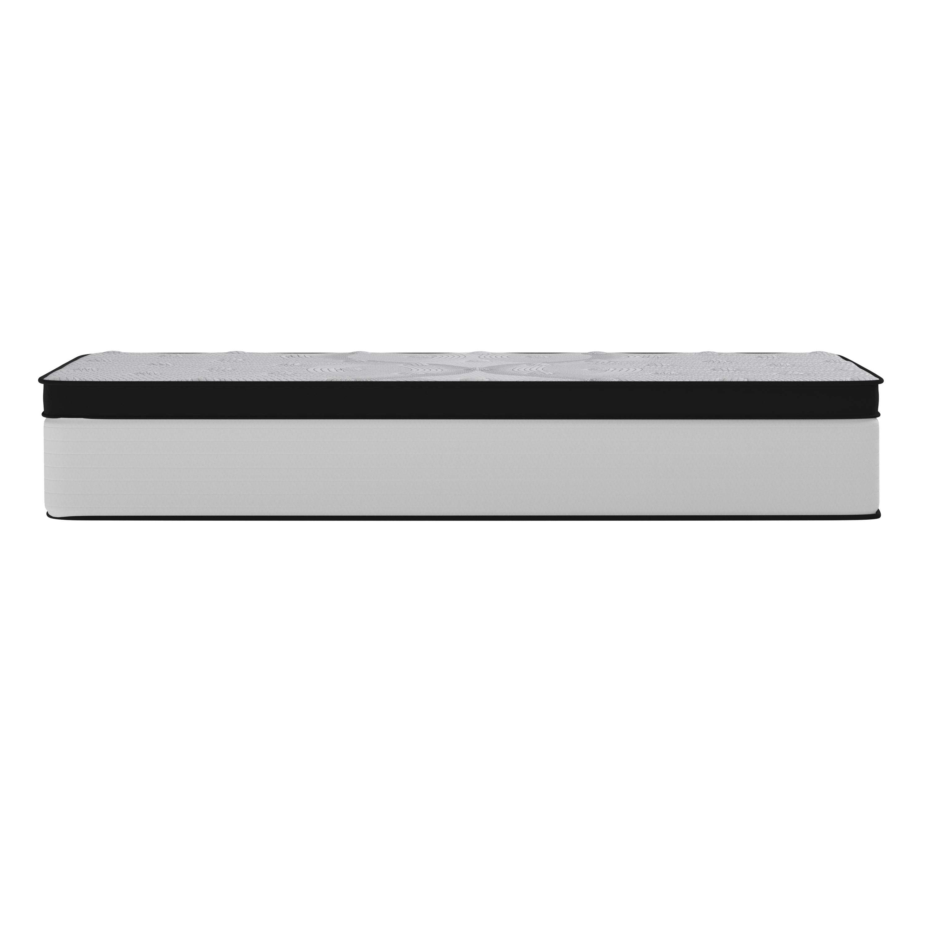 Capri Comfortable Sleep Firm 12 Inch CertiPUR-US Certified Hybrid Pocket Spring Mattress, Extra Firm Feel, Durable Support, Mattress in a Box