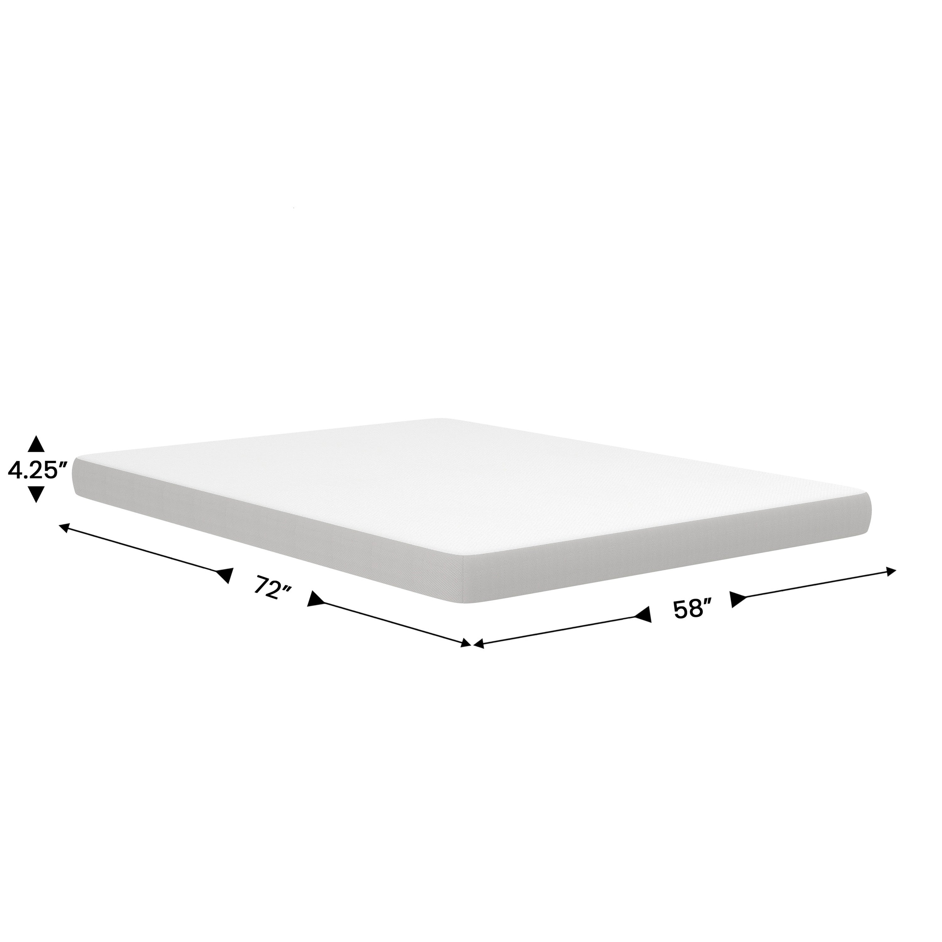 Cloud 4" Cooling Memory Foam Mattress in a Box for Sleeper Sofas, Dorm, Boat, or RV Use