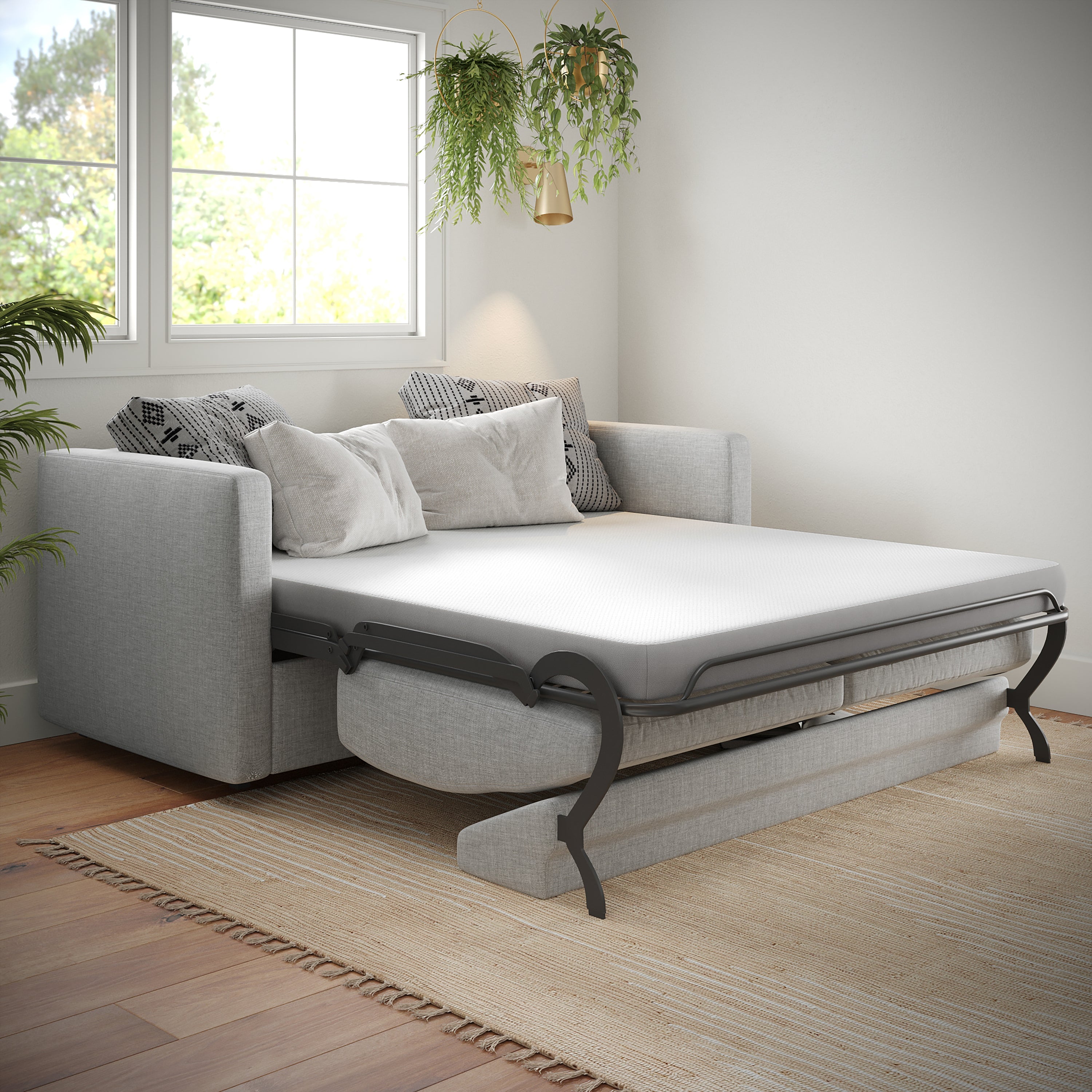 Cloud 4" Cooling Memory Foam Mattress in a Box for Sleeper Sofas, Dorm, Boat, or RV Use