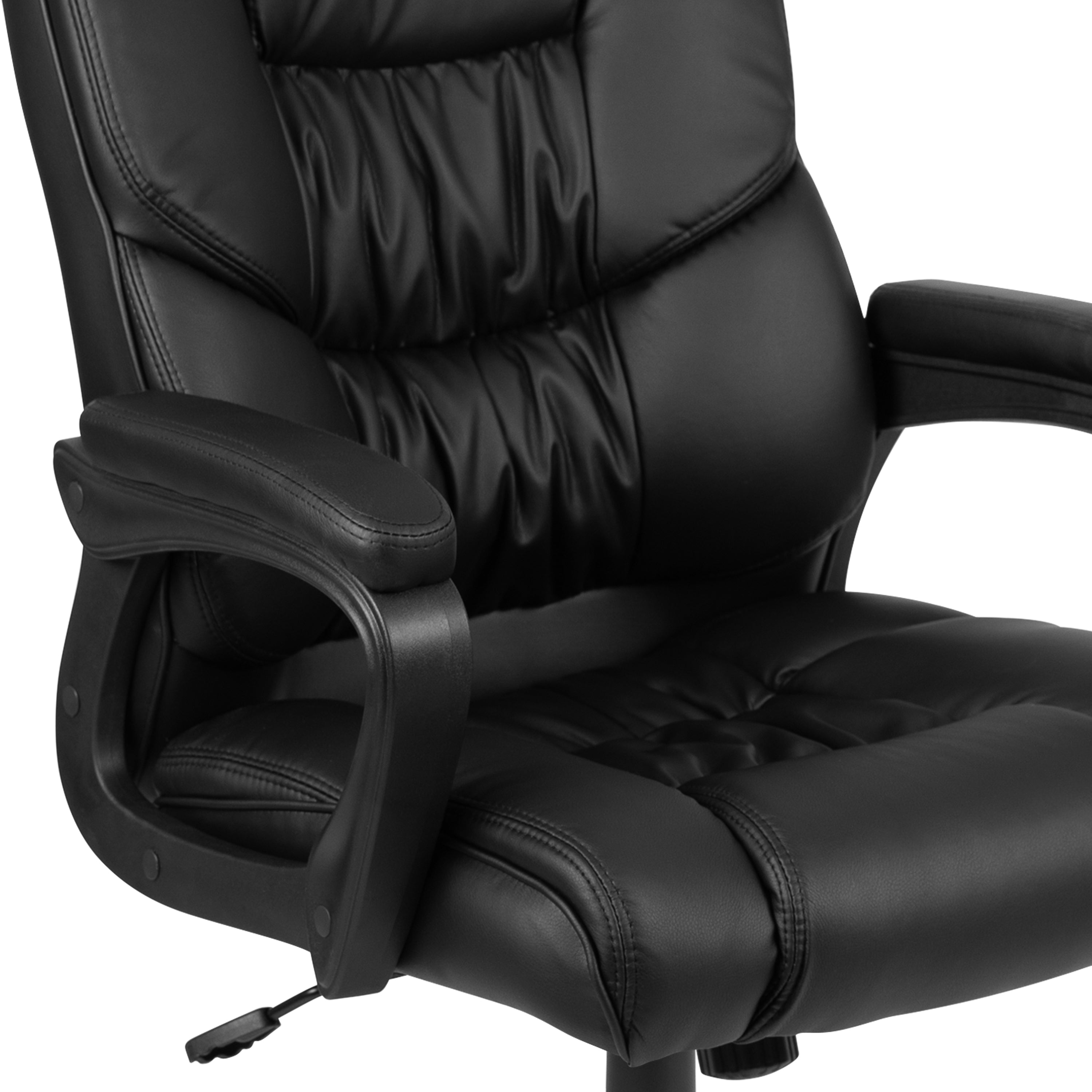 Flash Fundamentals Big & Tall 400 lb. Rated LeatherSoft Swivel Office Chair with Padded Arms