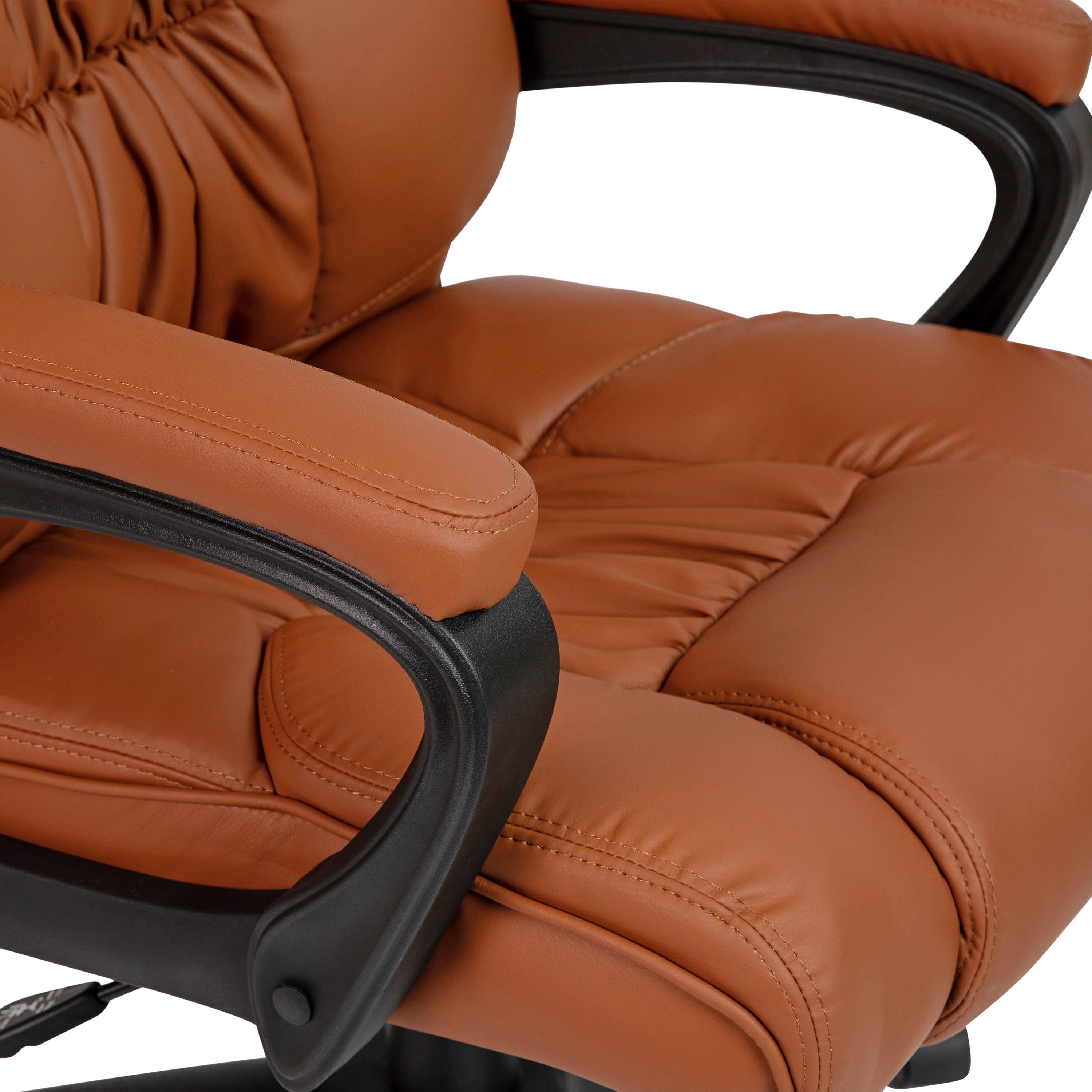 Flash Fundamentals Big & Tall 400 lb. Rated LeatherSoft Swivel Office Chair with Padded Arms