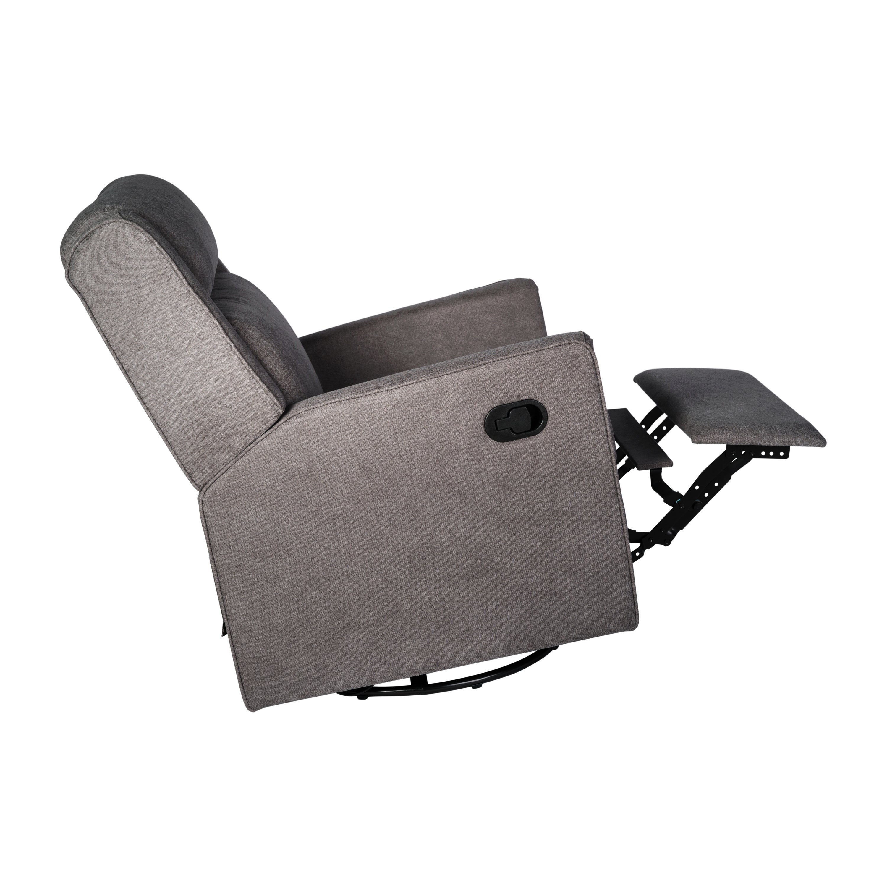 Cash Swivel Glider Rocker Recliner Chair, Manual 360 Degree Swivel Recliner Perfect for Living Room, Bedroom, or Nursery