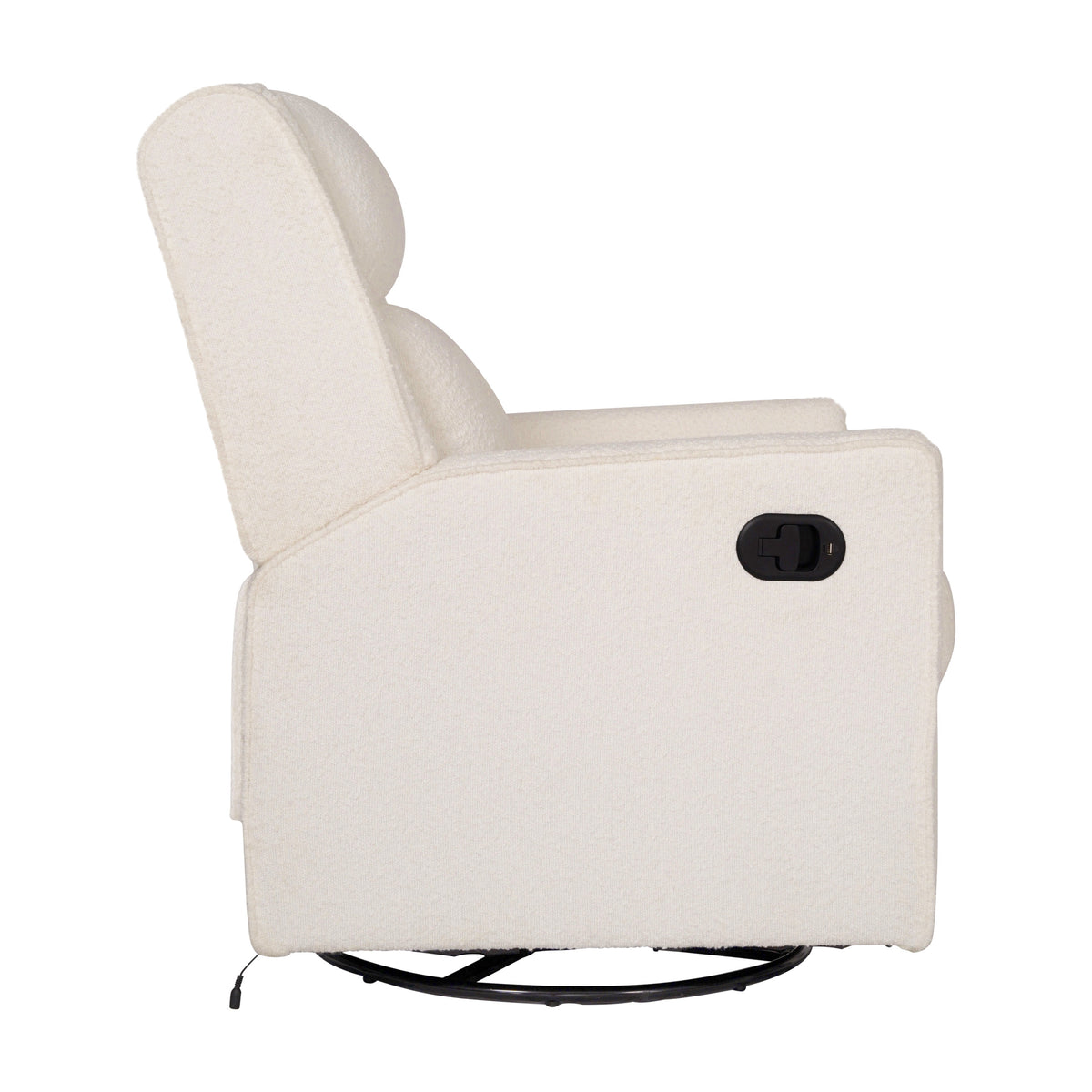 Cash Swivel Glider Rocker Manual Recliner Chair, 270 Degree Swivel, USB/USB-C Charging Ports, Perfect for Living Room or Nursery