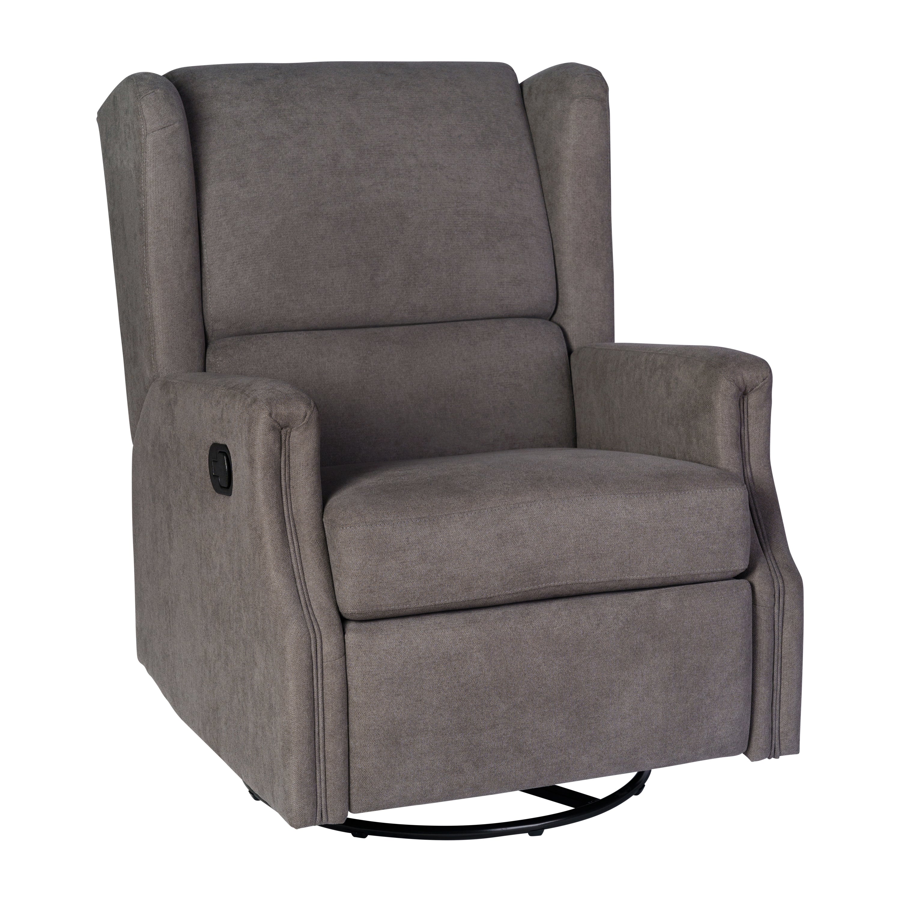 Omma Swivel Glider Rocker Recliner Chair, Manual 360 Degree Swivel Wingback Recliner Perfect for Living Room, Bedroom, or Nursery