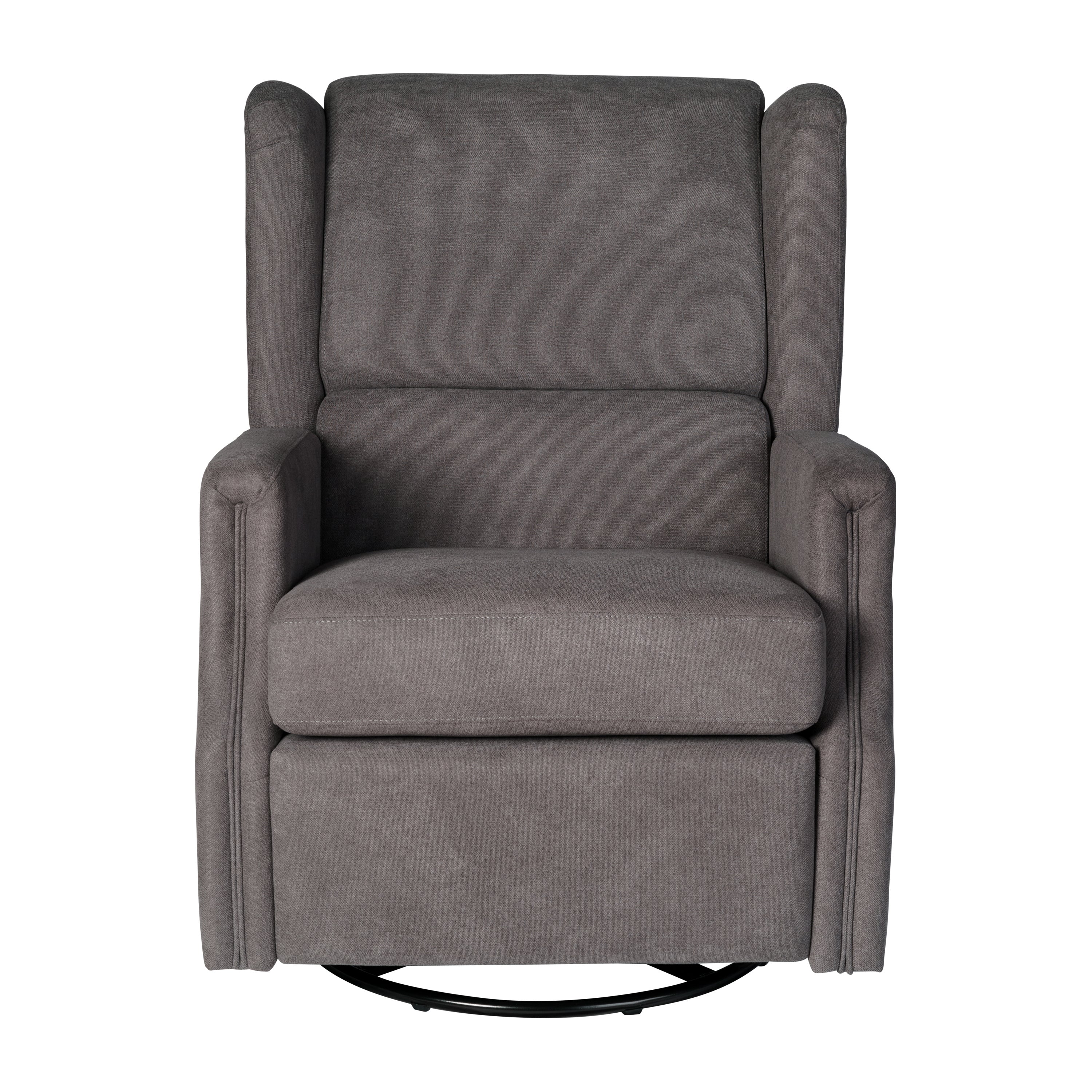 Omma Swivel Glider Rocker Recliner Chair, Manual 360 Degree Swivel Wingback Recliner Perfect for Living Room, Bedroom, or Nursery