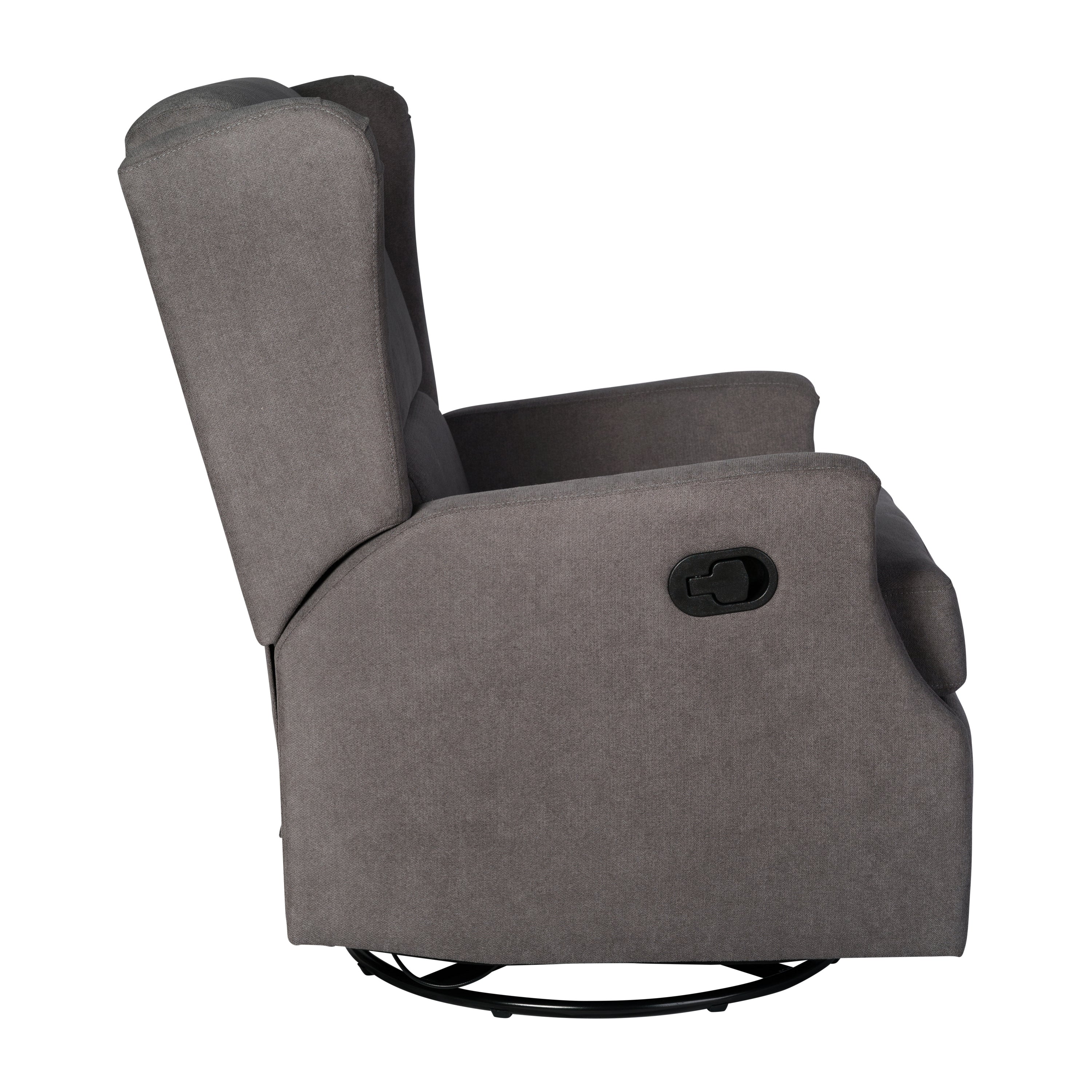 Omma Swivel Glider Rocker Recliner Chair, Manual 360 Degree Swivel Wingback Recliner Perfect for Living Room, Bedroom, or Nursery