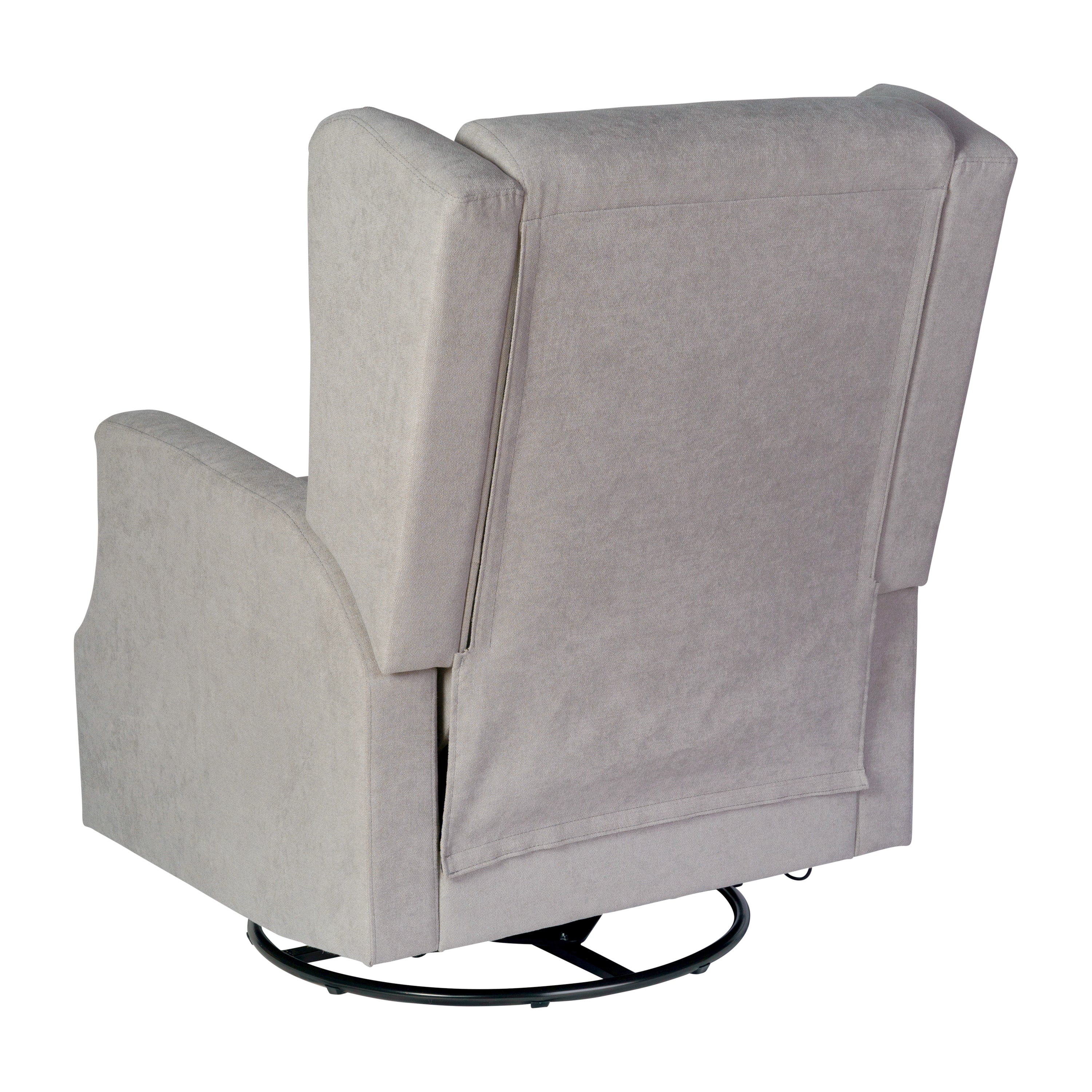 Omma Swivel Glider Rocker Recliner Chair, Manual 360 Degree Swivel Wingback Recliner Perfect for Living Room, Bedroom, or Nursery