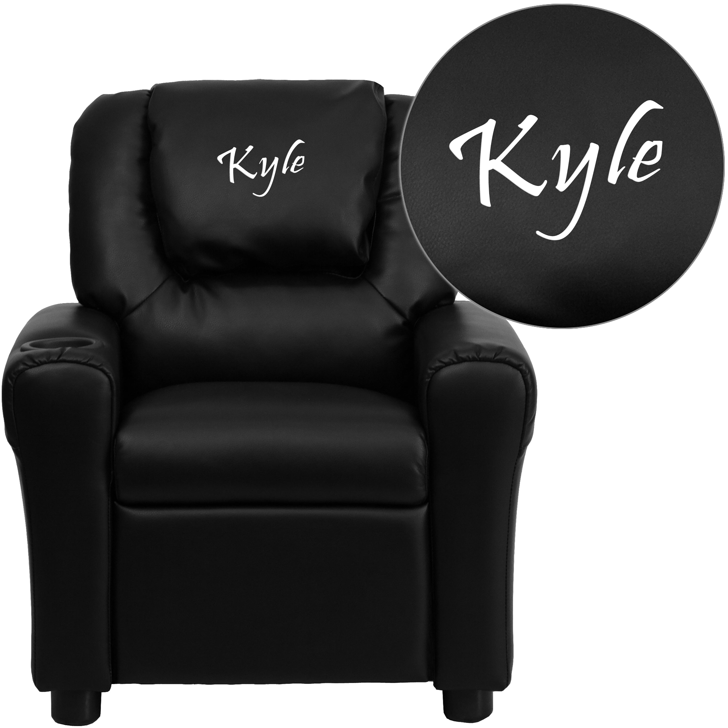 Personalized Kids Recliner with Cup Holder and Headrest