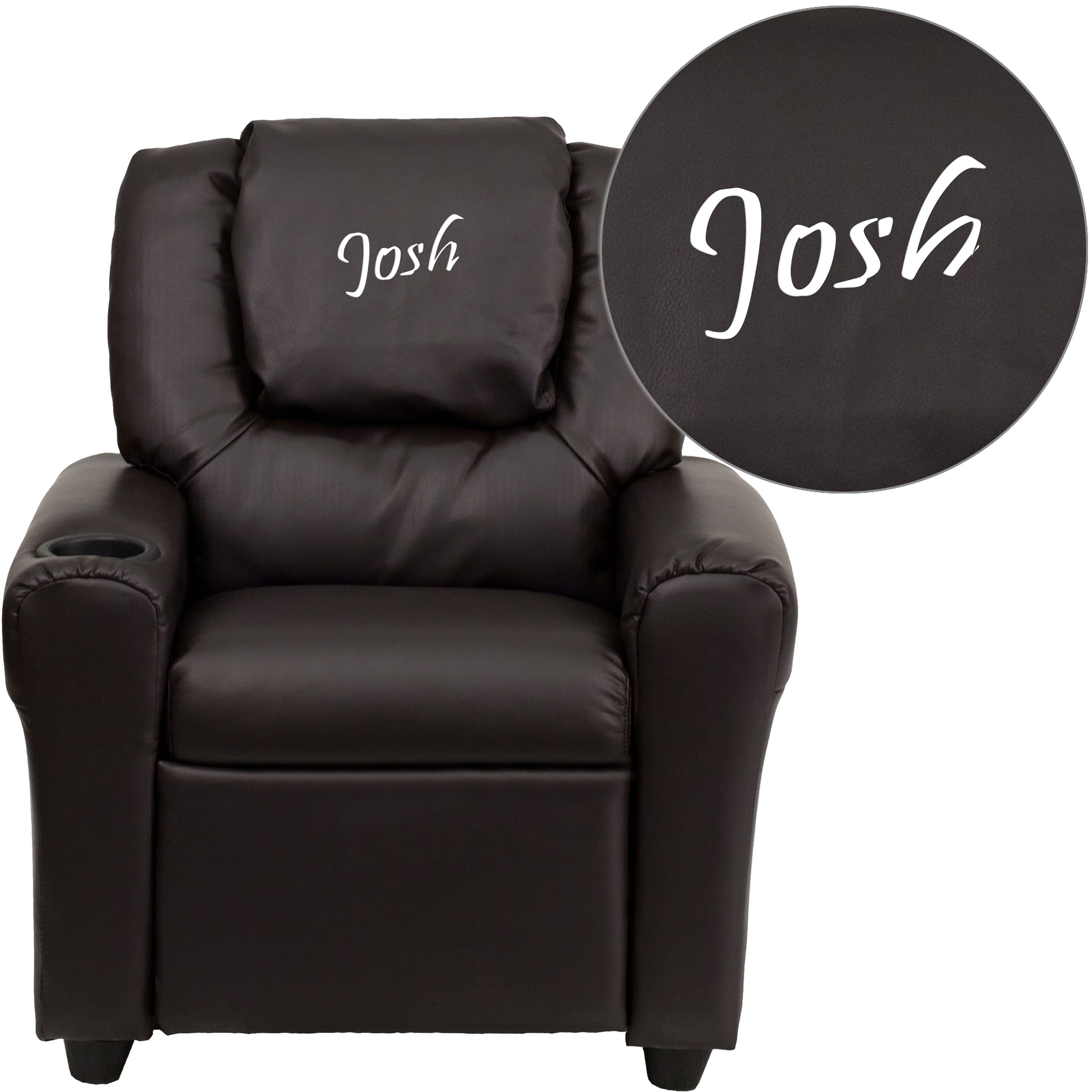 Personalized Kids Recliner with Cup Holder and Headrest