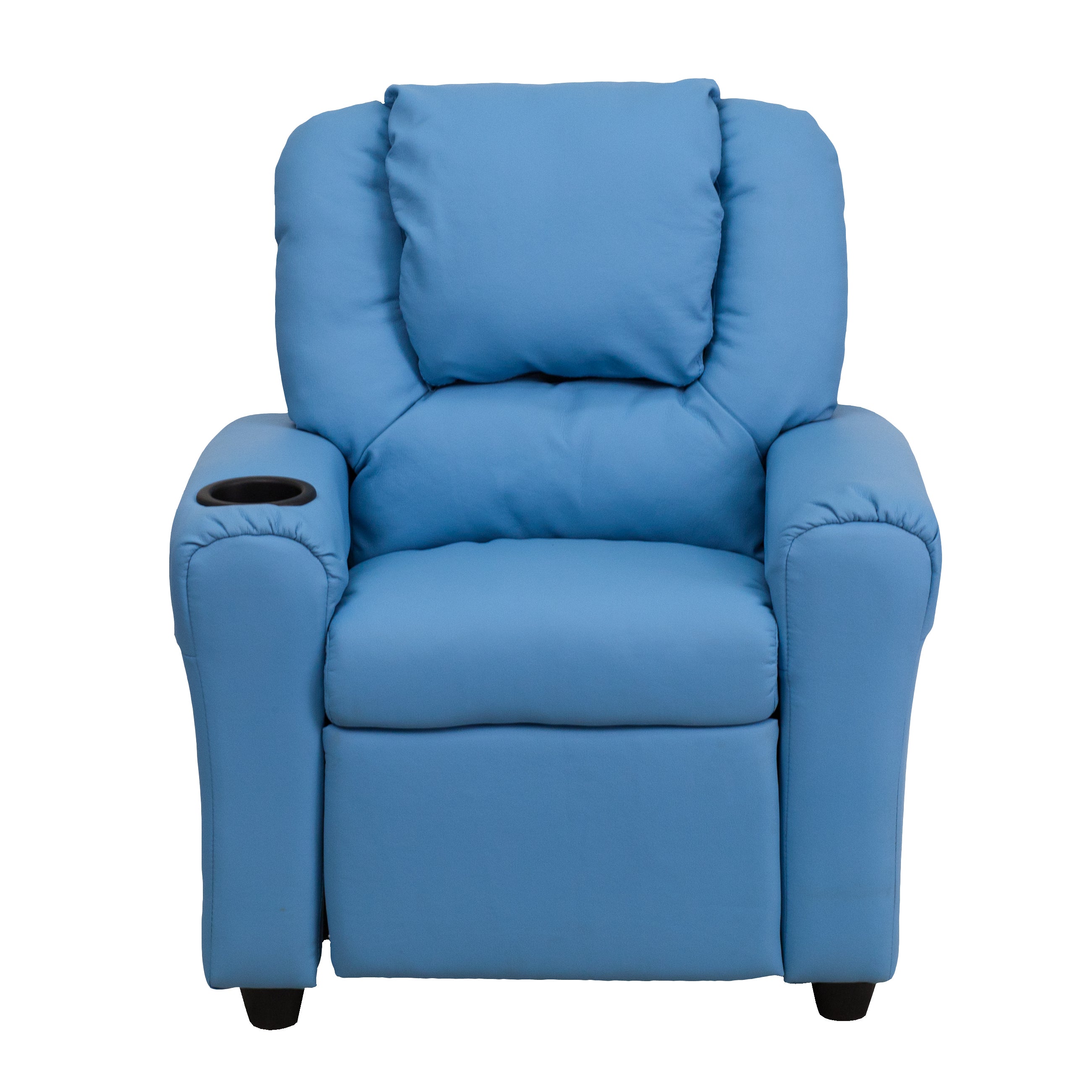 Contemporary Kids Recliner with Cup Holder and Headrest