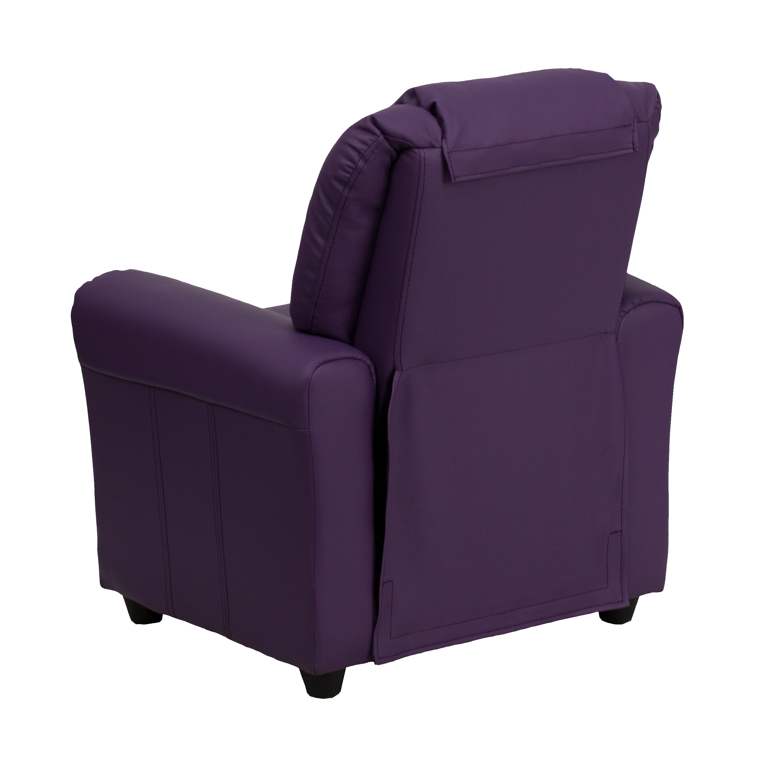 Contemporary Kids Recliner with Cup Holder and Headrest
