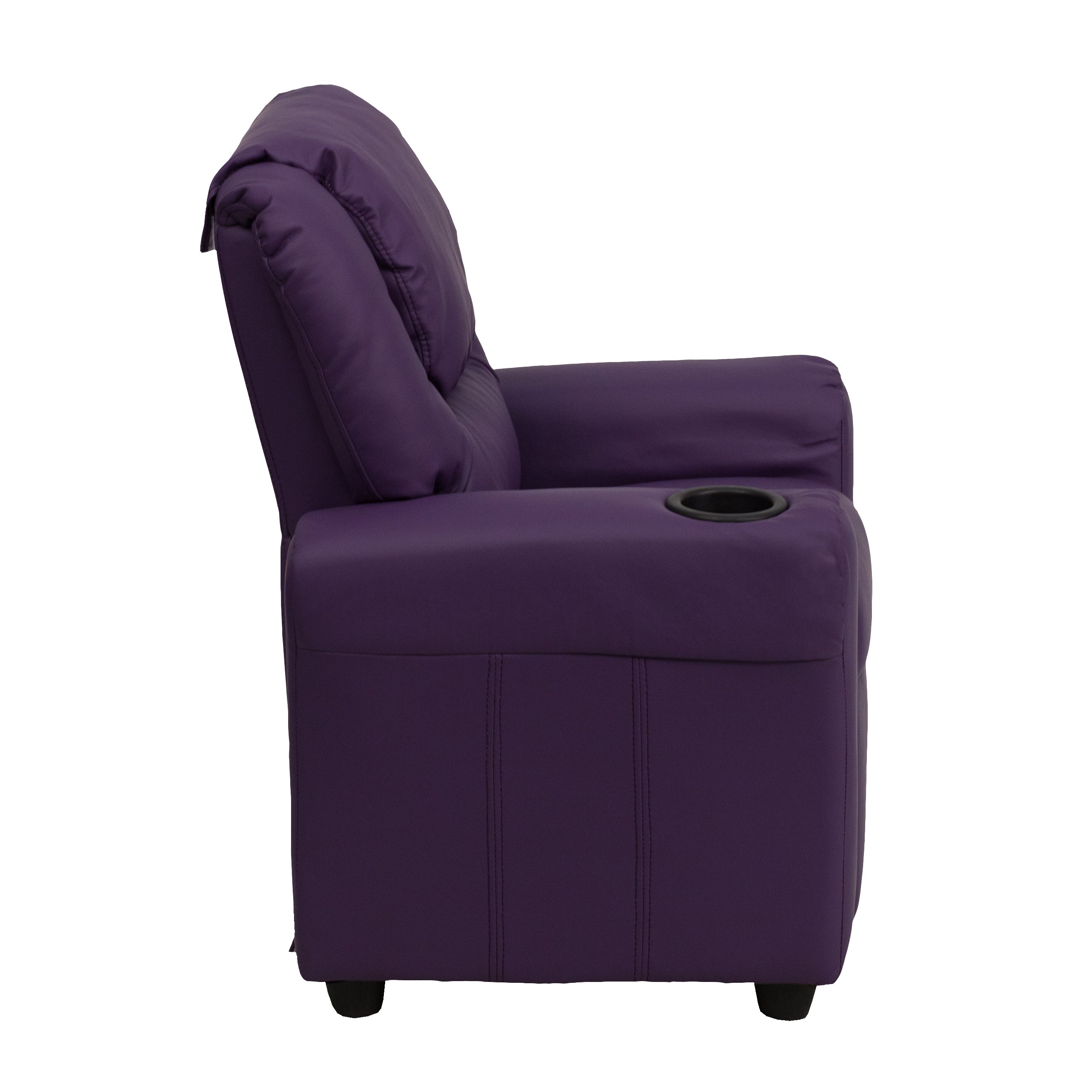Contemporary Kids Recliner with Cup Holder and Headrest