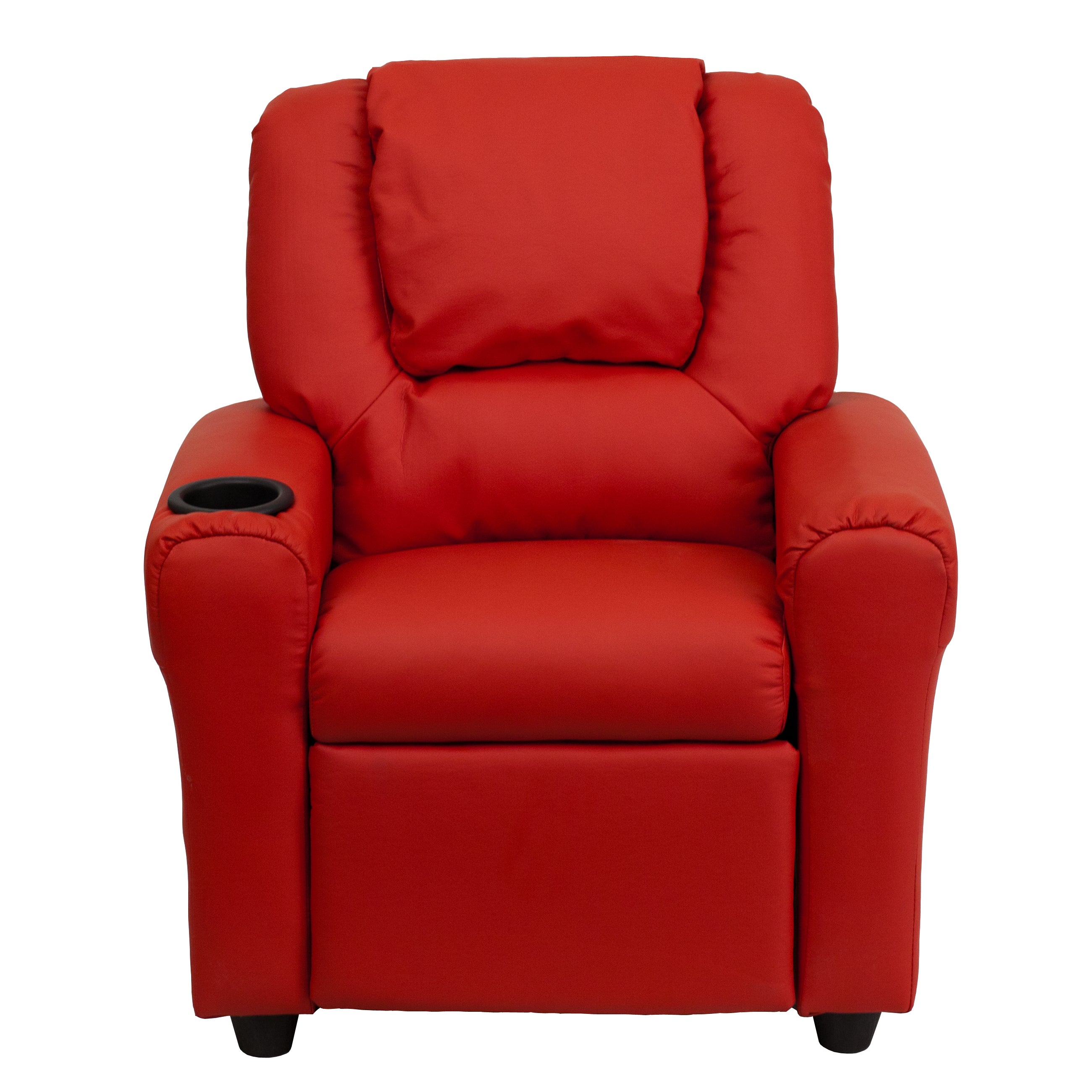 Contemporary Kids Recliner with Cup Holder and Headrest
