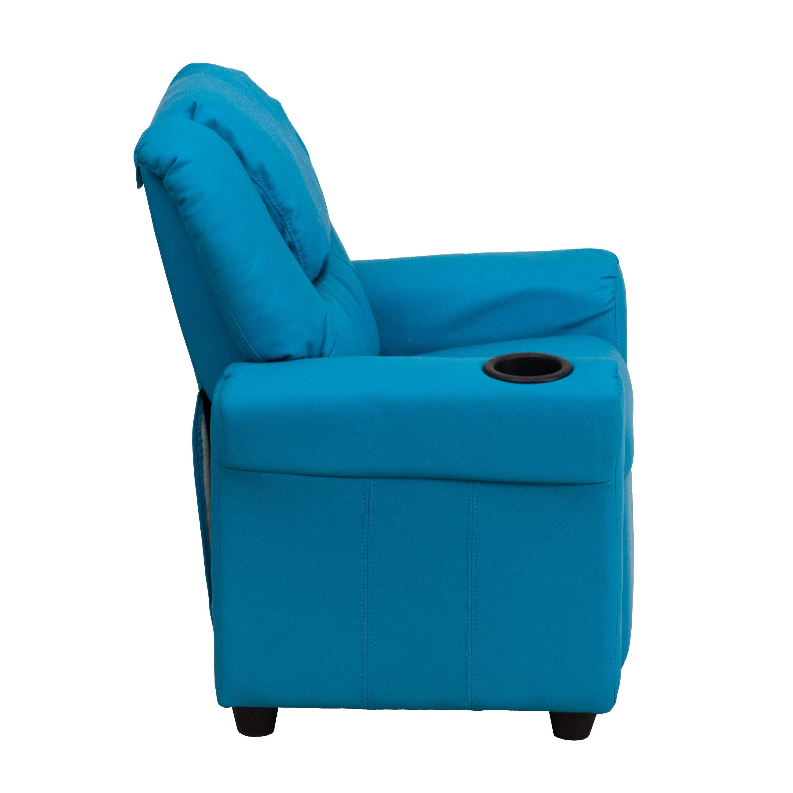 Contemporary Kids Recliner with Cup Holder and Headrest