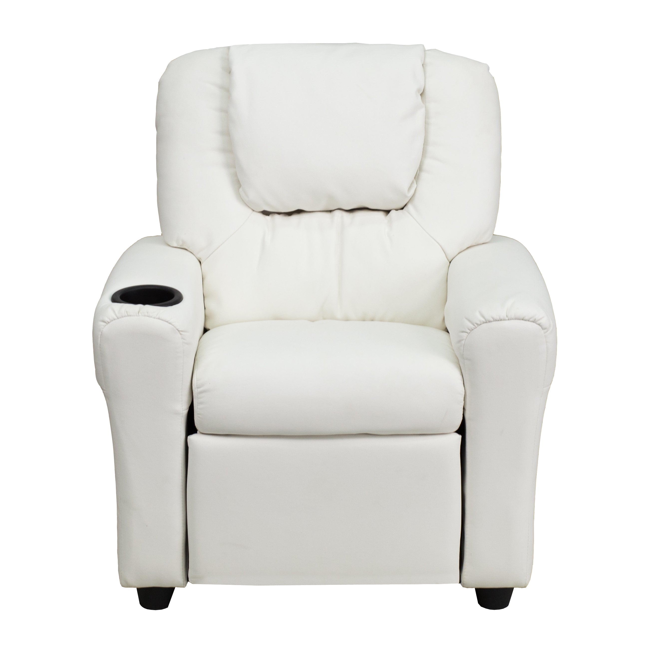Contemporary Kids Recliner with Cup Holder and Headrest