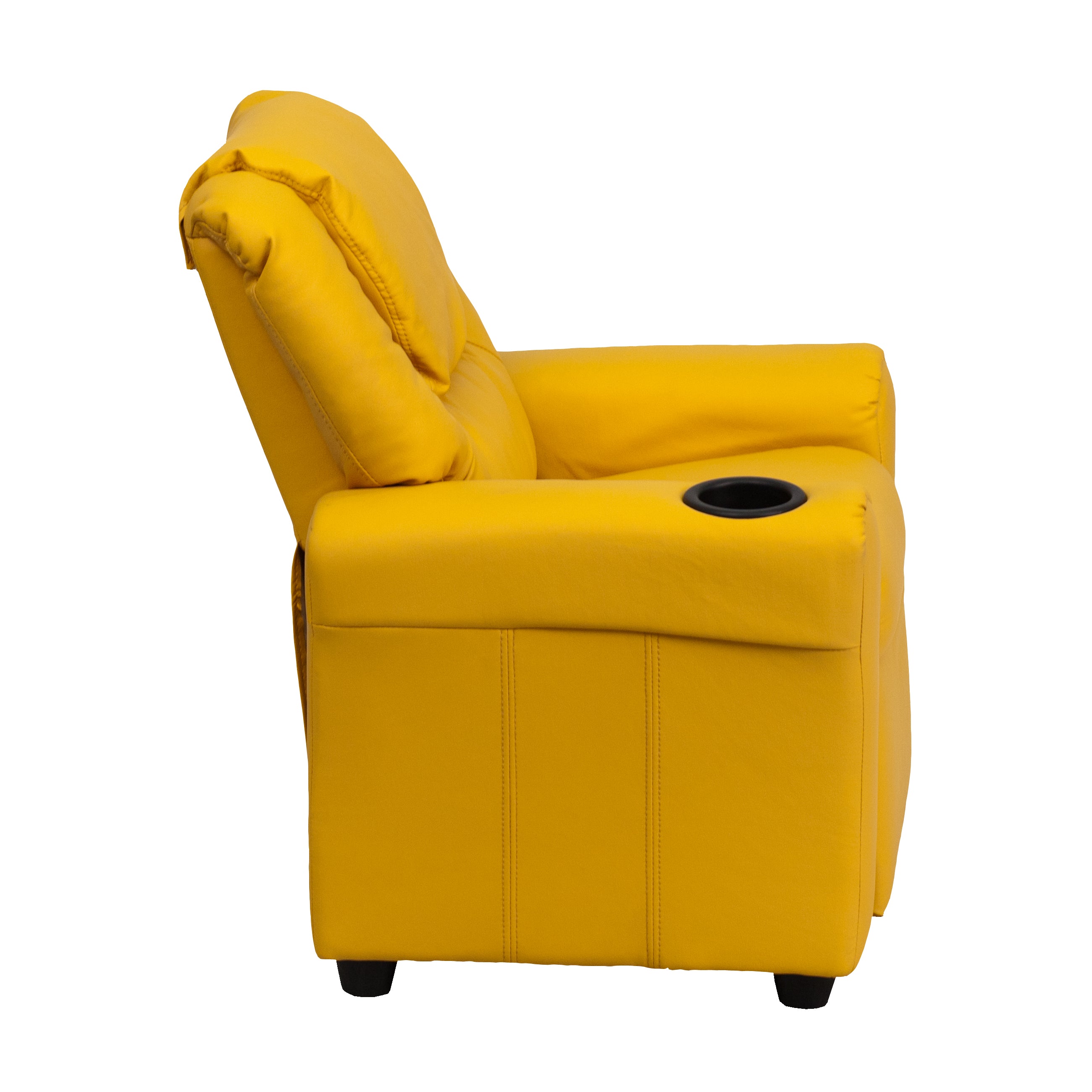 Contemporary Kids Recliner with Cup Holder and Headrest