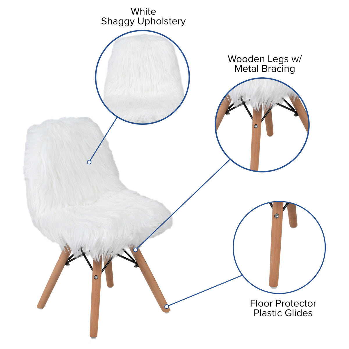 Kids Shaggy Dog Accent Chair