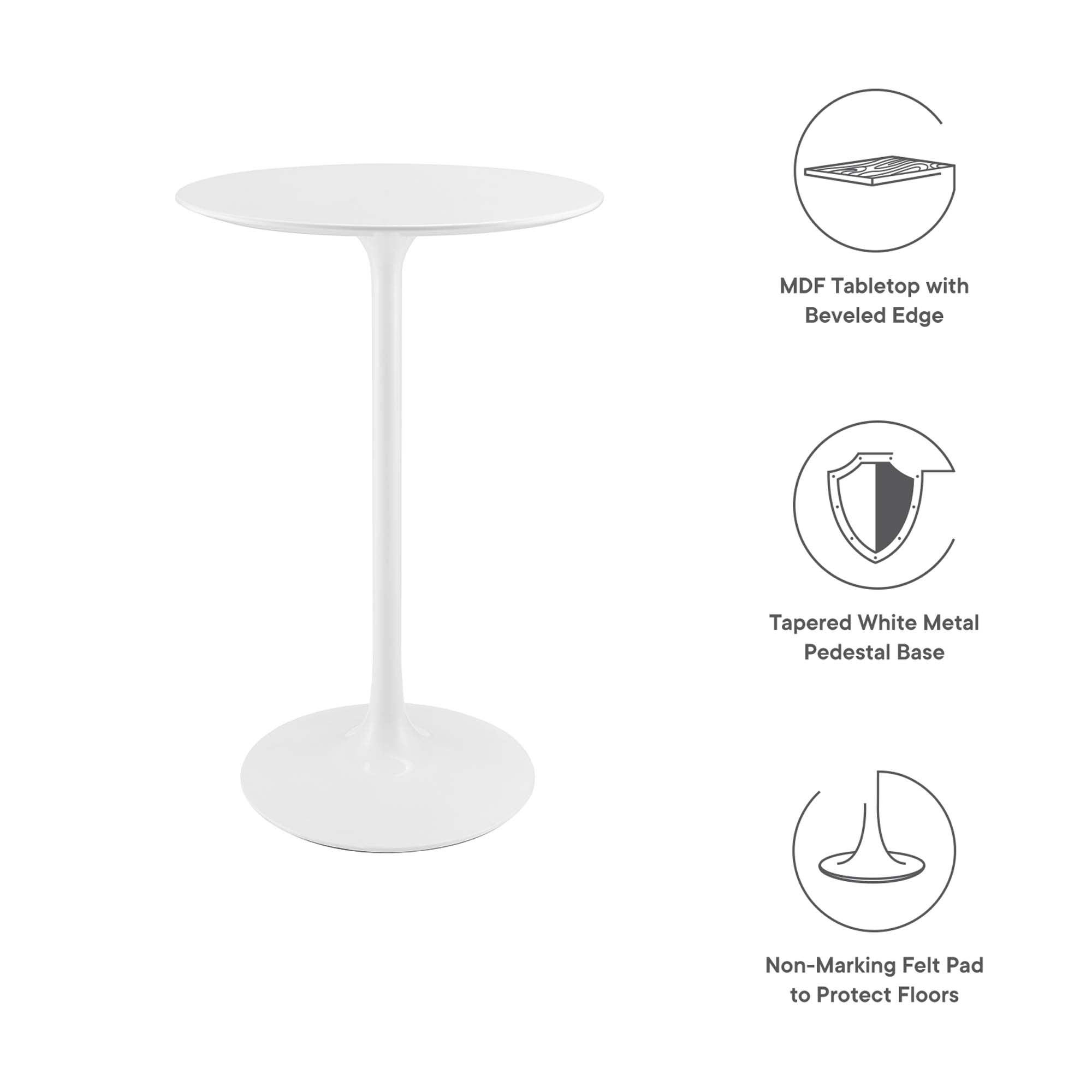 Lippa 28" Round Wood Bar Table