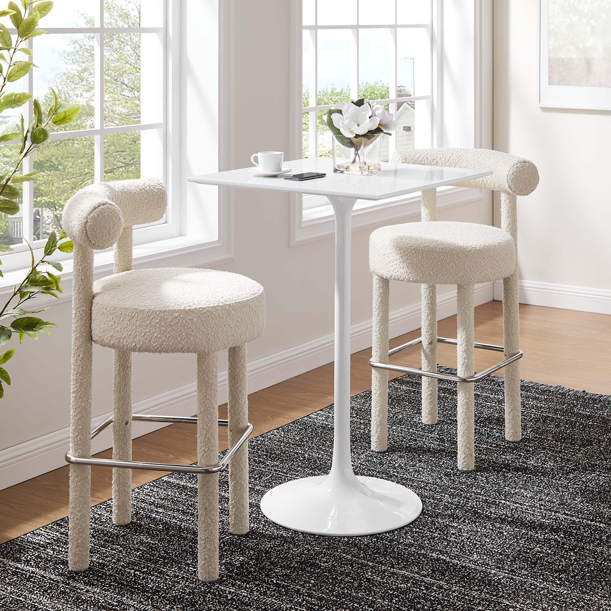 Lippa 28" Square Wood Bar Table