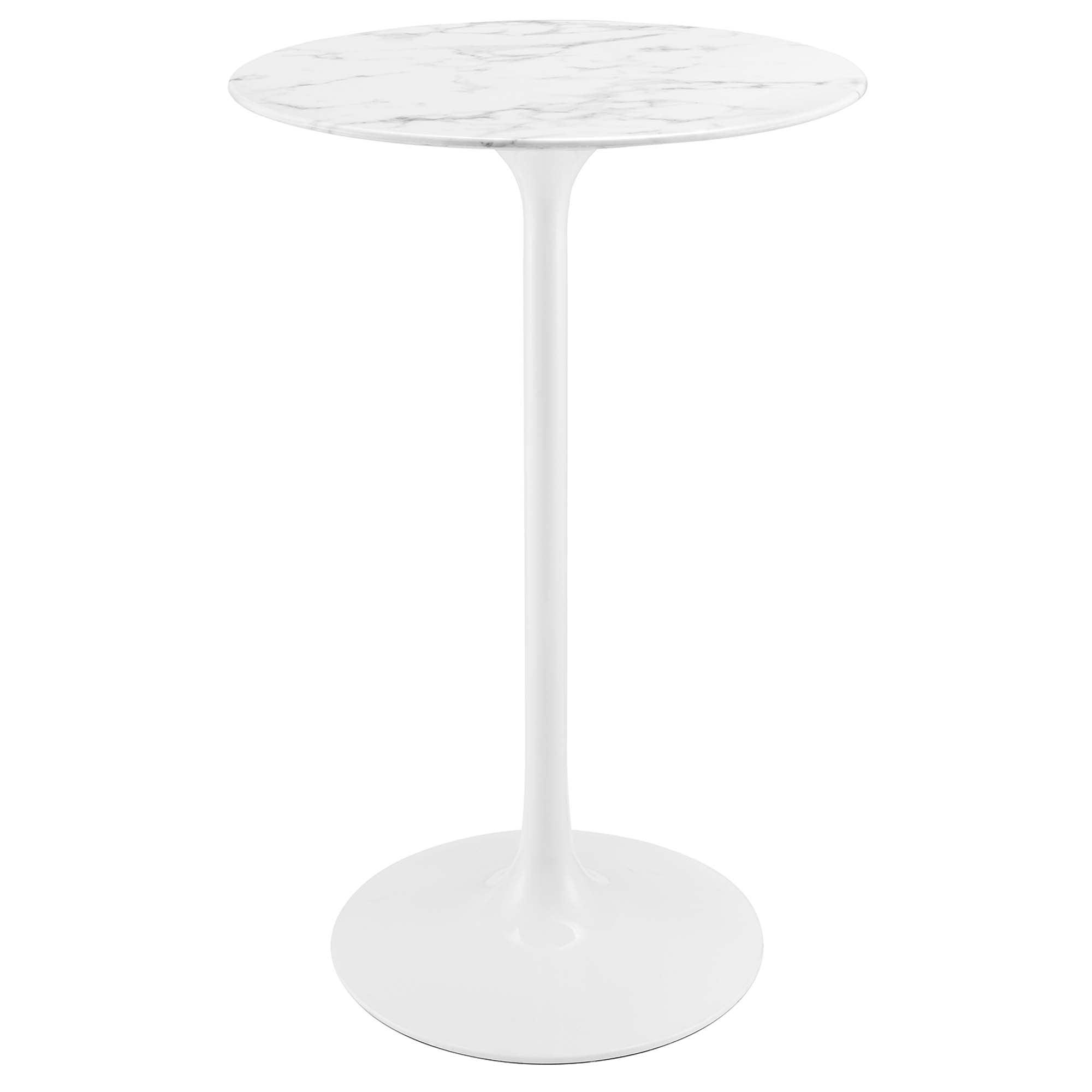 Lippa 28" Round Faux Marble Bar Table