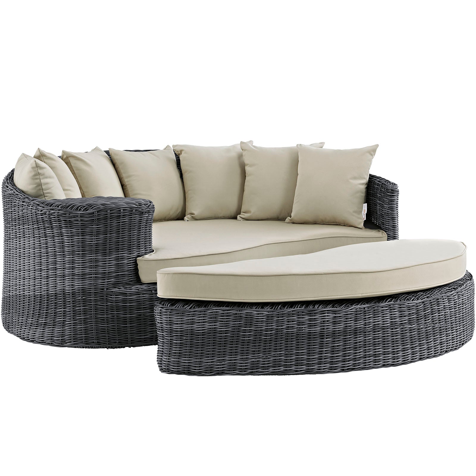 Summon Outdoor Patio Sunbrella® Daybed-Outdoor Daybed-Modway-Wall2Wall Furnishings
