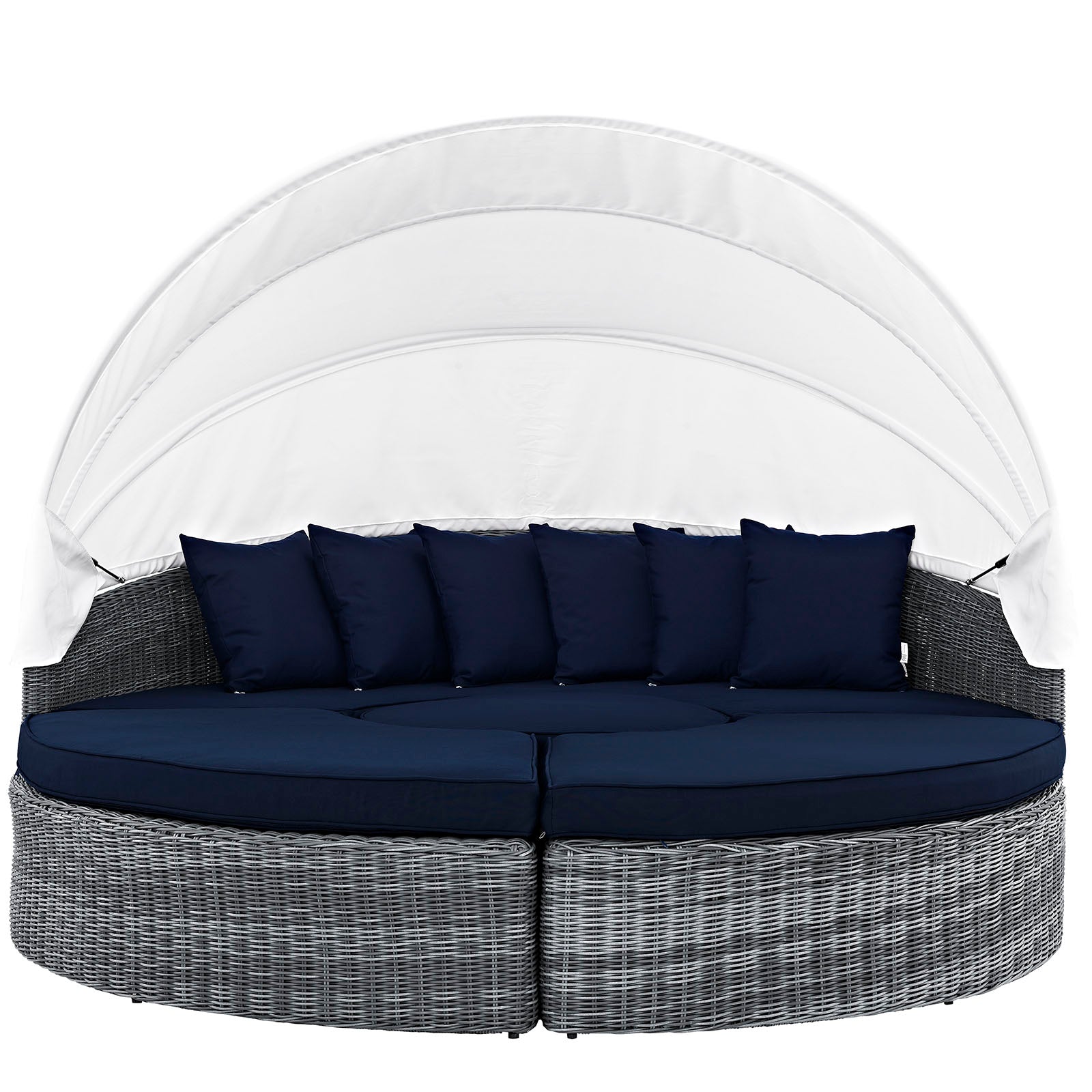 Summon Canopy Outdoor Patio Sunbrella® Daybed-Outdoor Daybed-Modway-Wall2Wall Furnishings