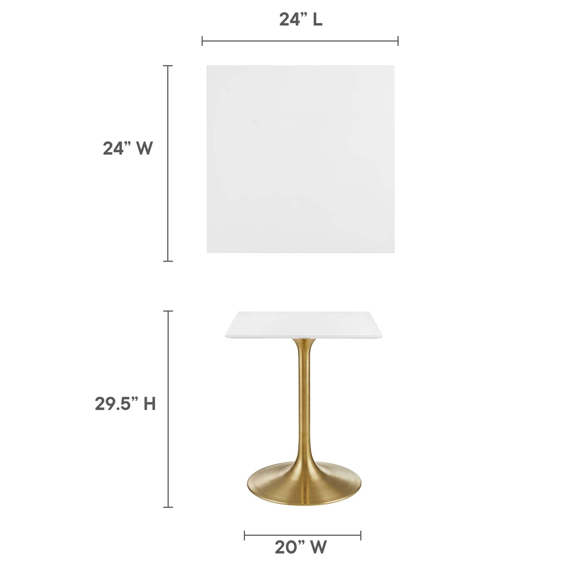 Lippa 24" Square Wood Dining Table