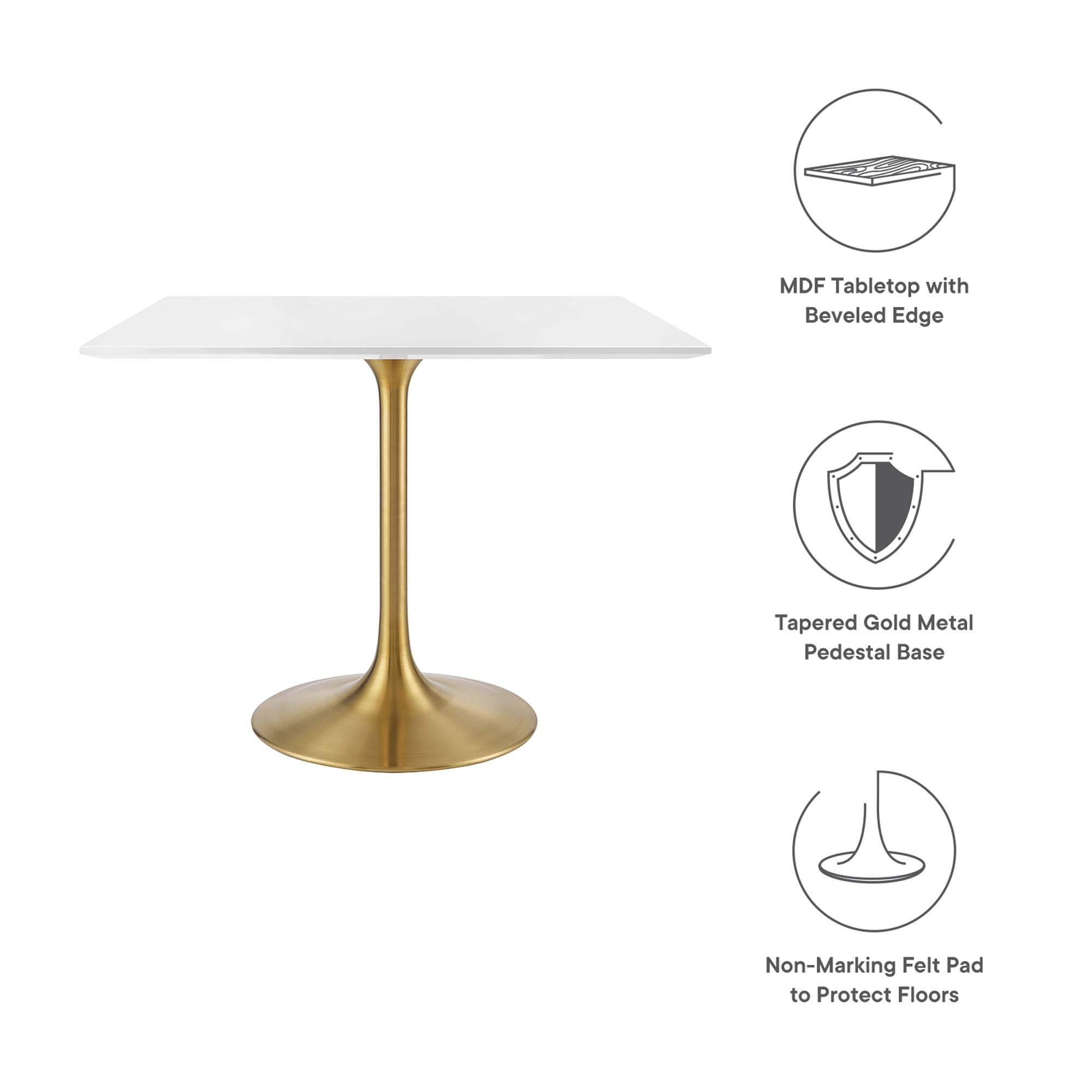 Lippa 36" Square Wood Dining Table