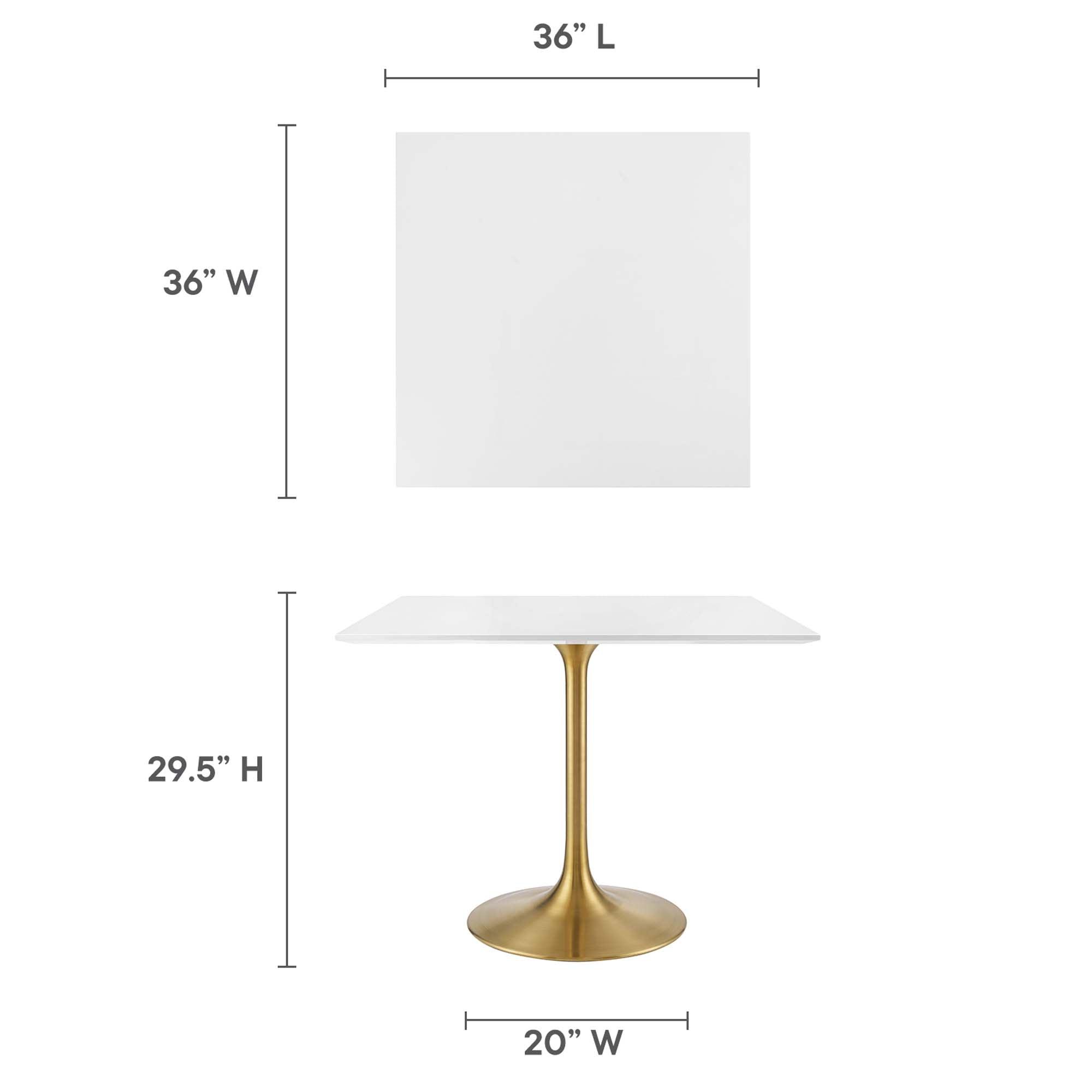 Lippa 36" Square Wood Dining Table