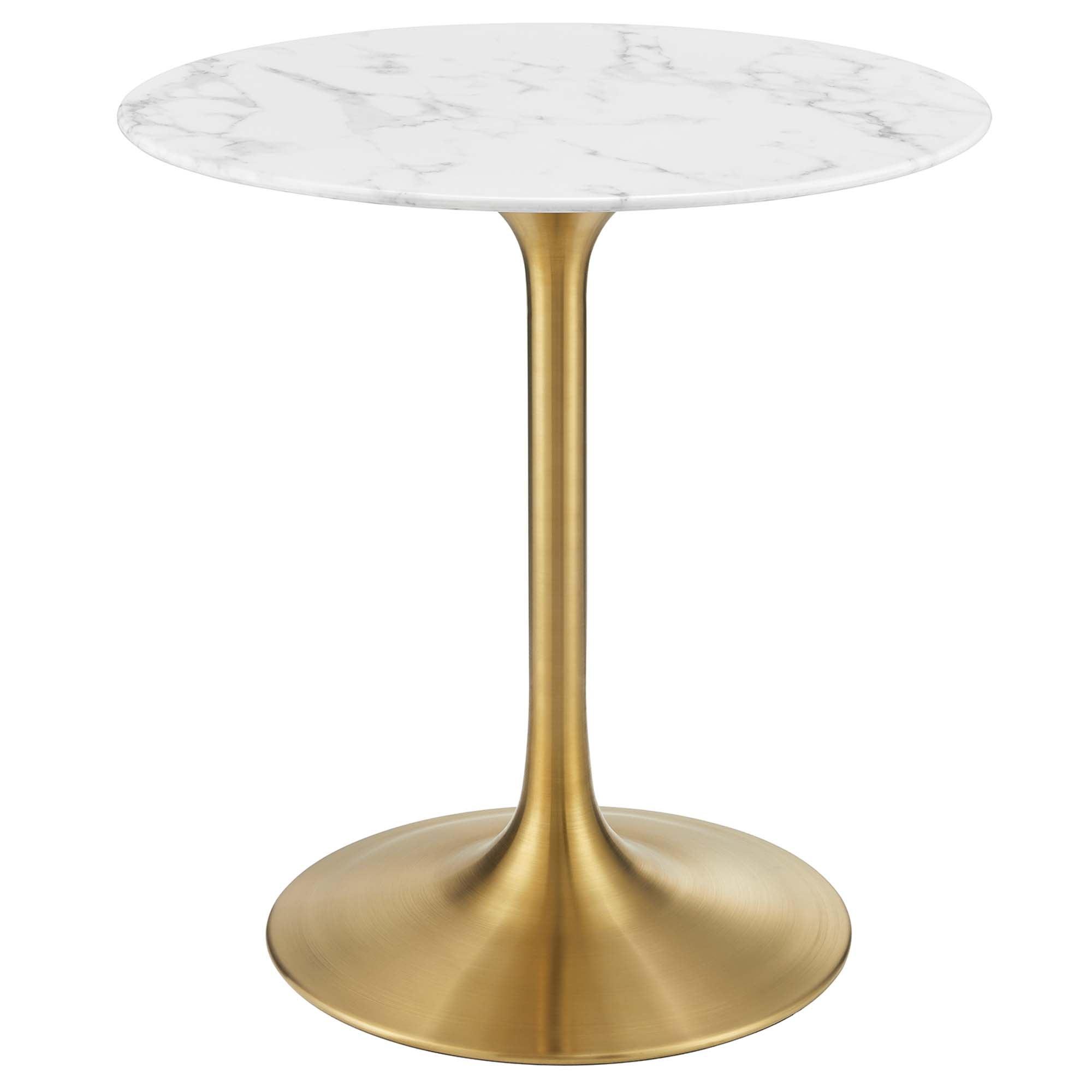 Lippa 28" Round Faux Marble Dining Table
