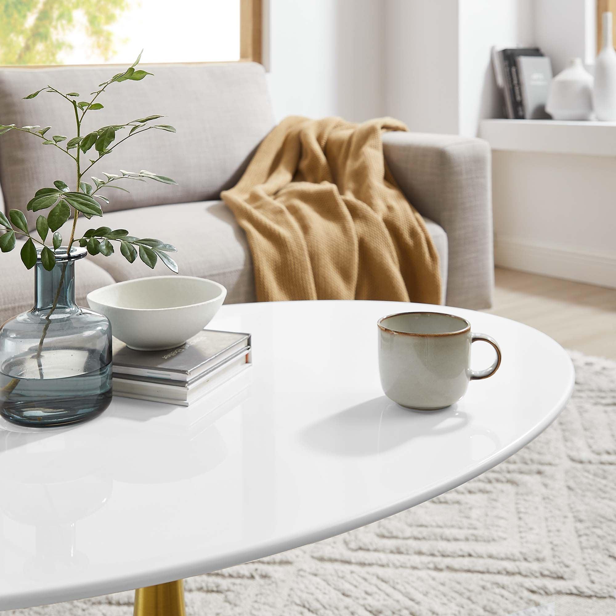 Lippa 42" Oval Wood Coffee Table