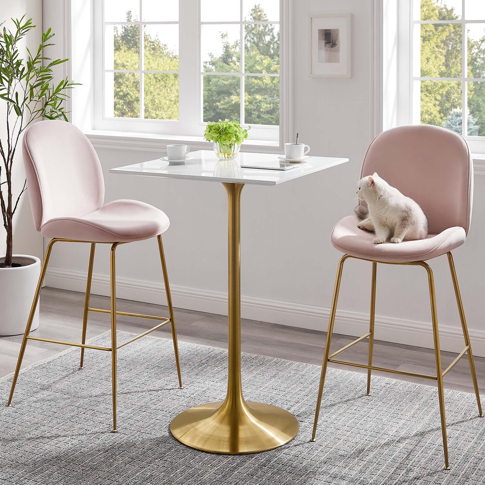 Lippa 28" Square Wood Bar Table