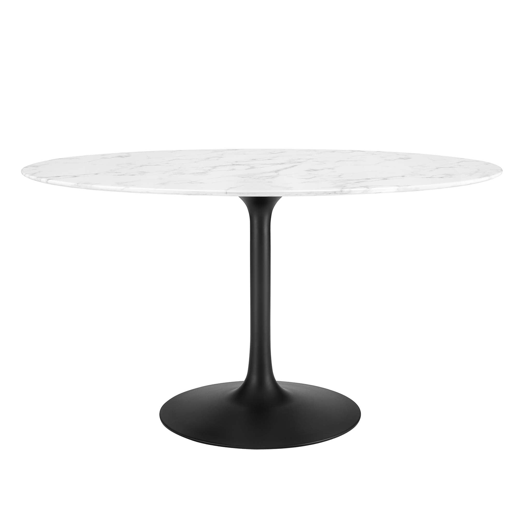 Lippa 54" Oval Faux Marble Dining Table