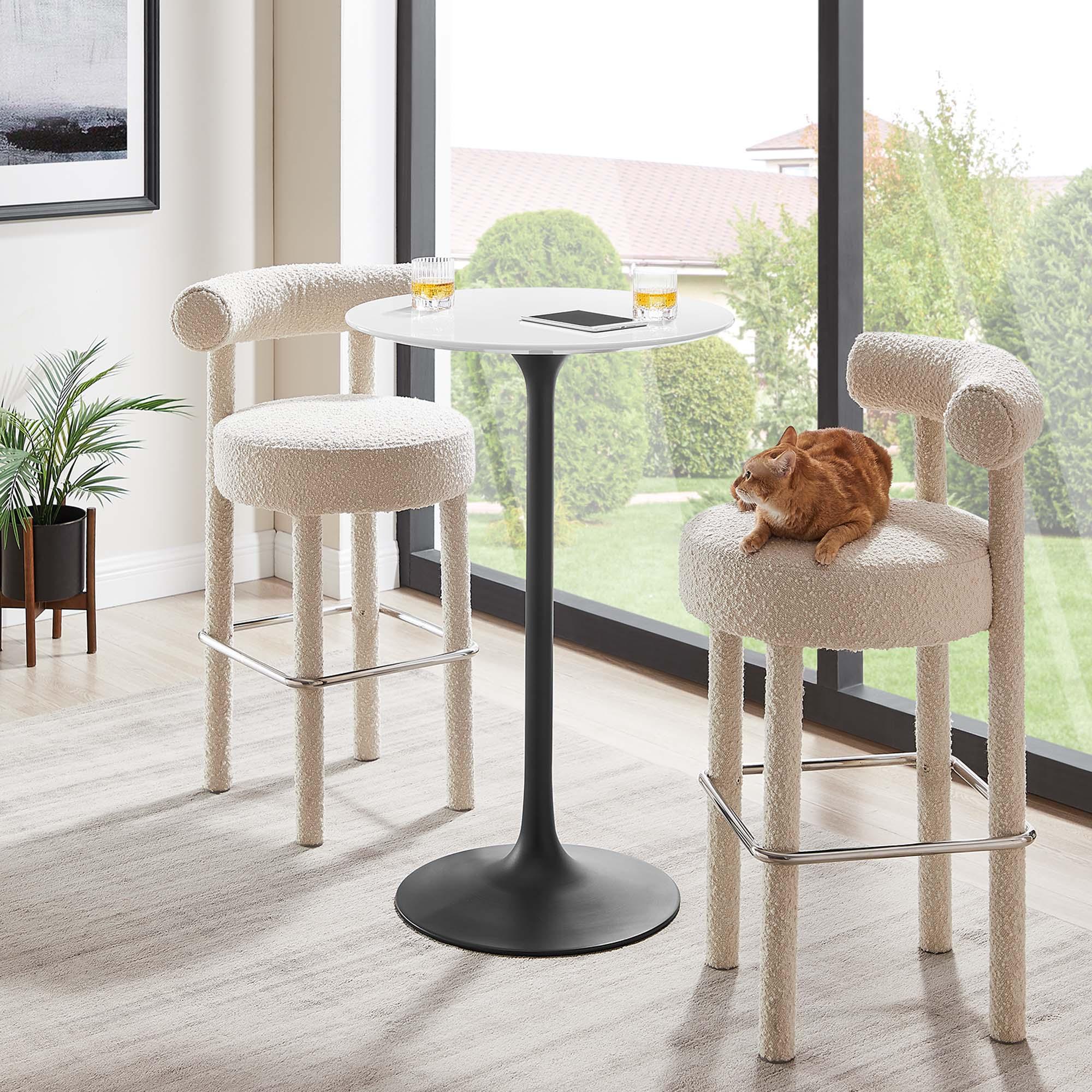 Lippa 28" Round Wood Bar Table