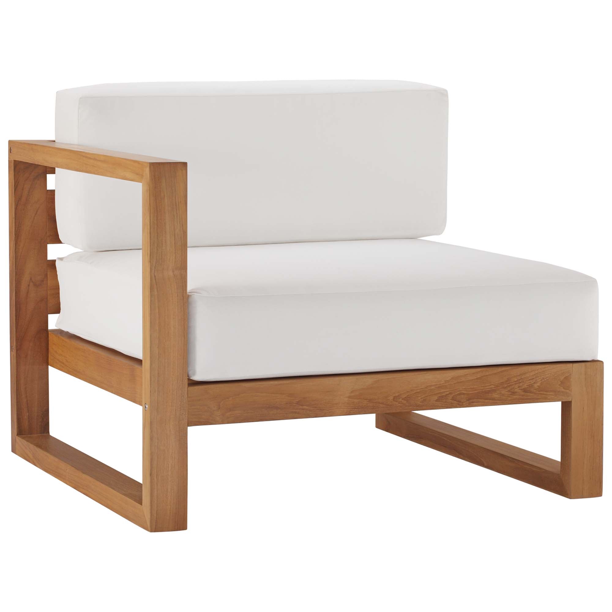 Upland 4-Piece Outdoor Patio Teak Wood Furniture Set