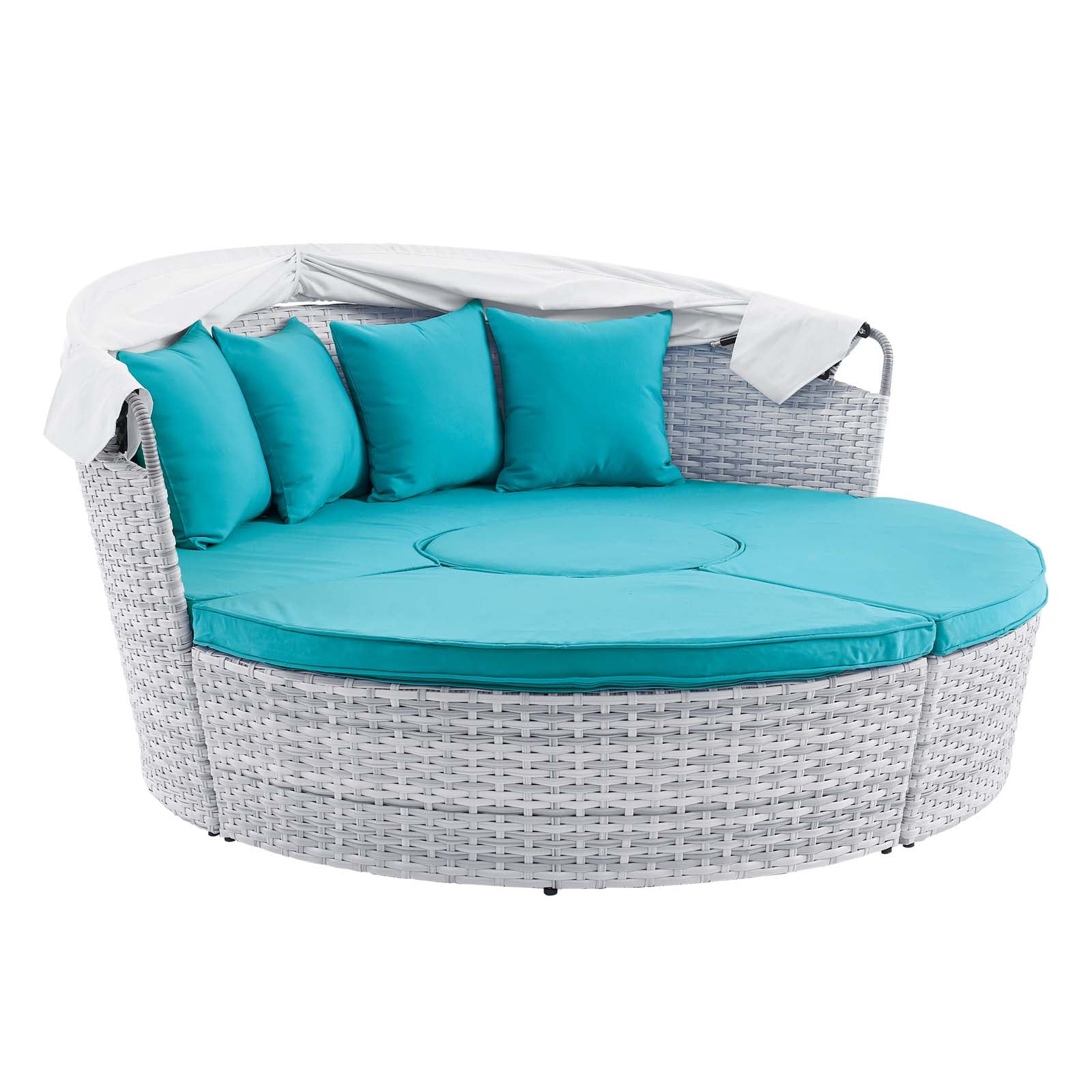 Scottsdale Canopy Sunbrella® Outdoor Patio Daybed-Outdoor Bed-Modway-Wall2Wall Furnishings