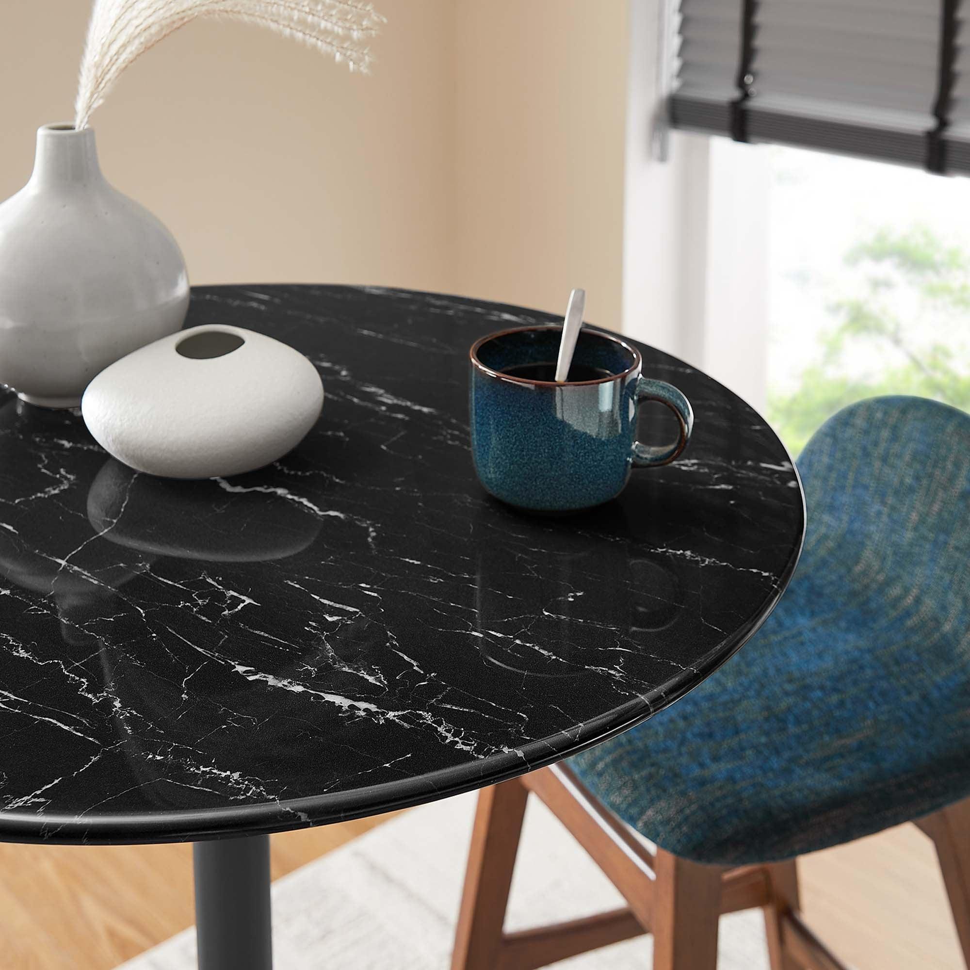 Lippa 28" Round Faux Marble Bar Table